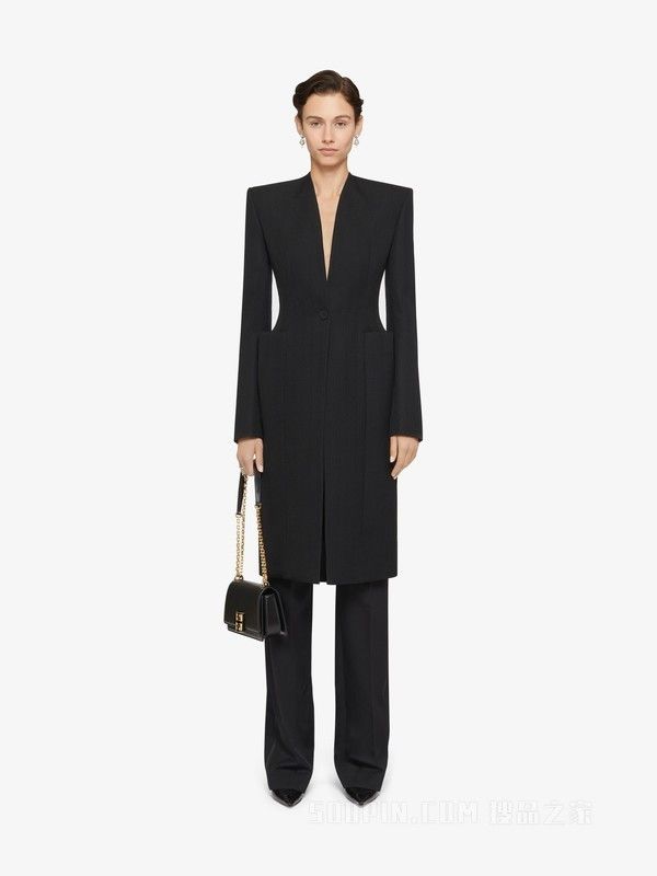 Givenchy o1w1db10325 Hourglass Coat in Black Size L / US 10 / IT 46 - 2 Thumbnail