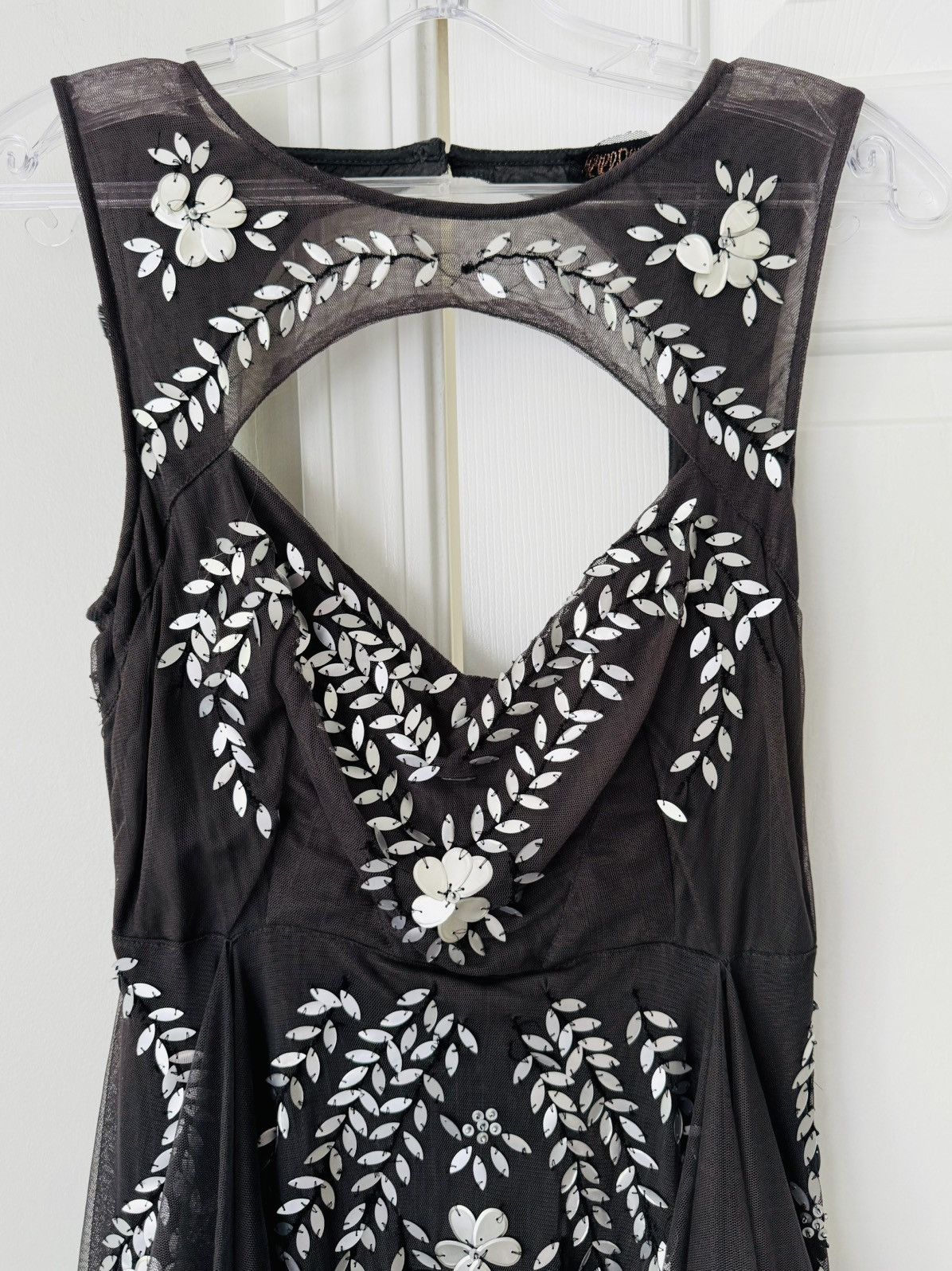 Free People Free People Embellished Tulle Mini Dress, Size S Size S / US 4 / IT 40 - 2 Thumbnail