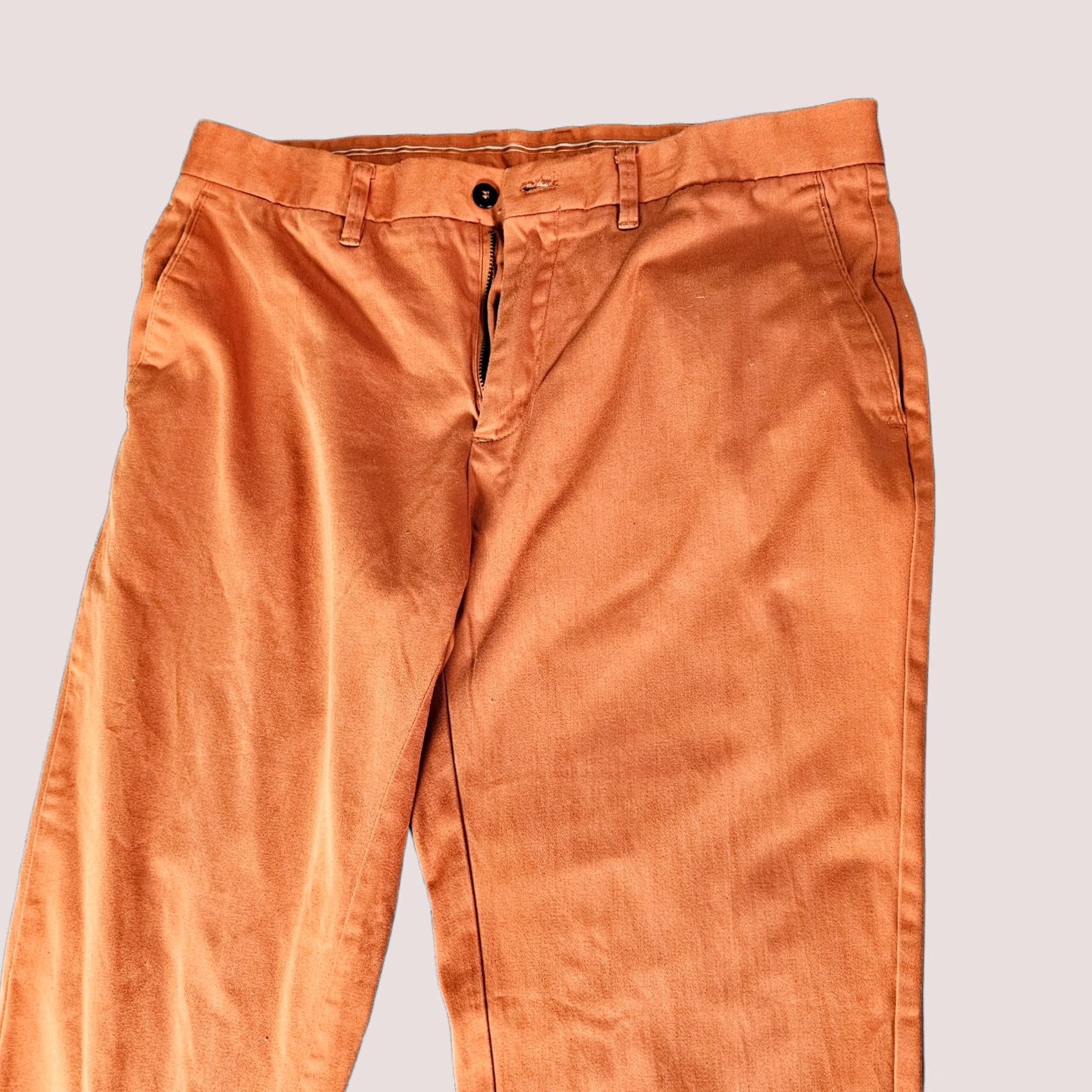 Zara Zara Pants Cropped Orange Cotton Blend Women 34 Casual Straight Chino Cropped Style Cropped Woman Size 24" / US 00 / IT 34 - 1 Thumbnail