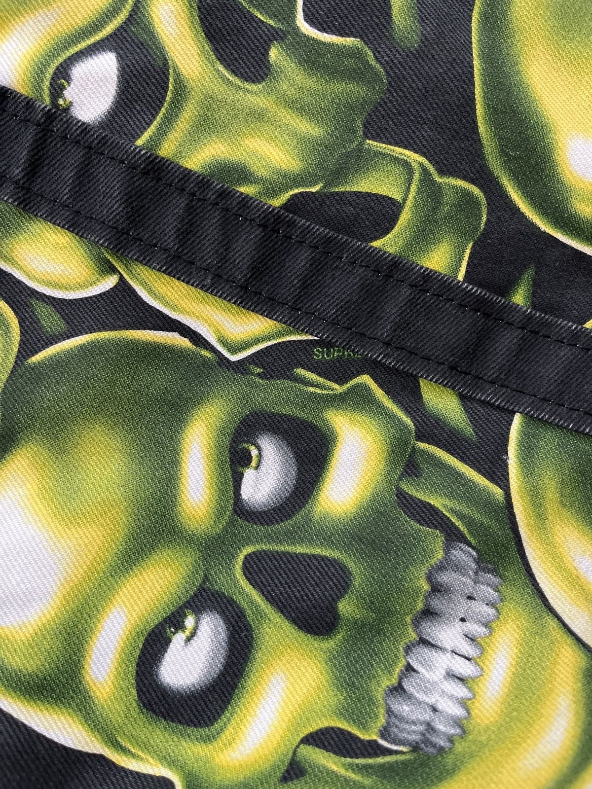 Liquid Blue × Supreme Supreme Skull Pile Denim Tote SS18 Size ONE SIZE - 4 Thumbnail