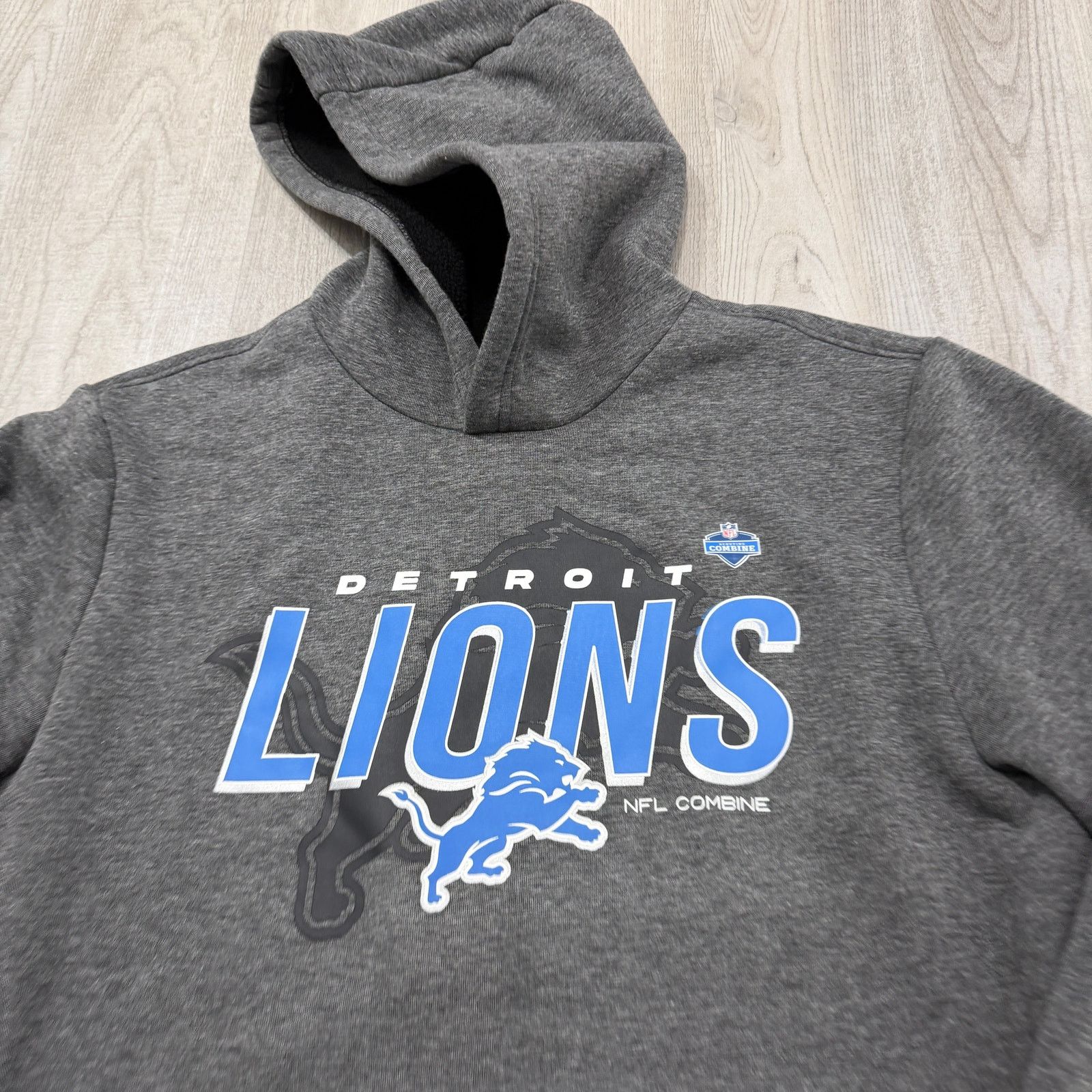 NFL Detroit Lions Scouting Combine Hoodie Large Gray Blue NEW Size US L / EU 52-54 / 3 - 3 Thumbnail