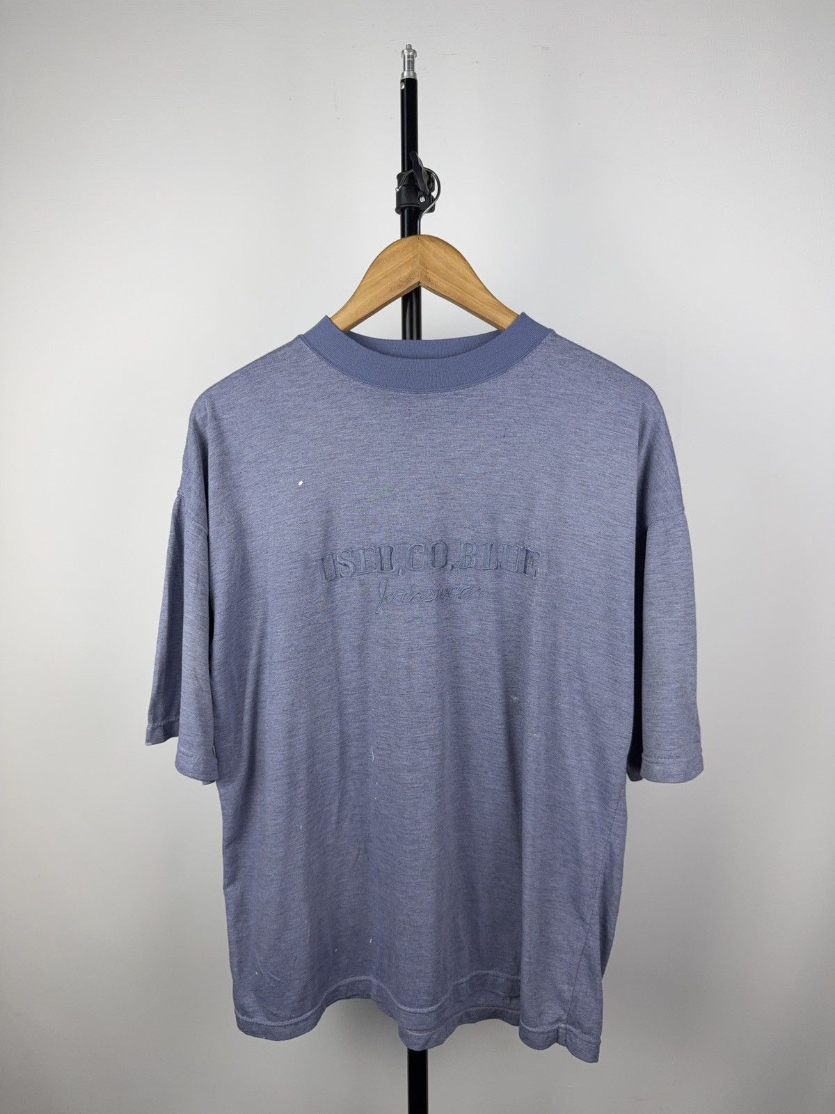 Designer × Japanese Brand × Vintage Distressed USED CO BLUE Japan Tee Embroidery Faded Purple L Size US L / EU 52-54 / 3 - 1 Thumbnail