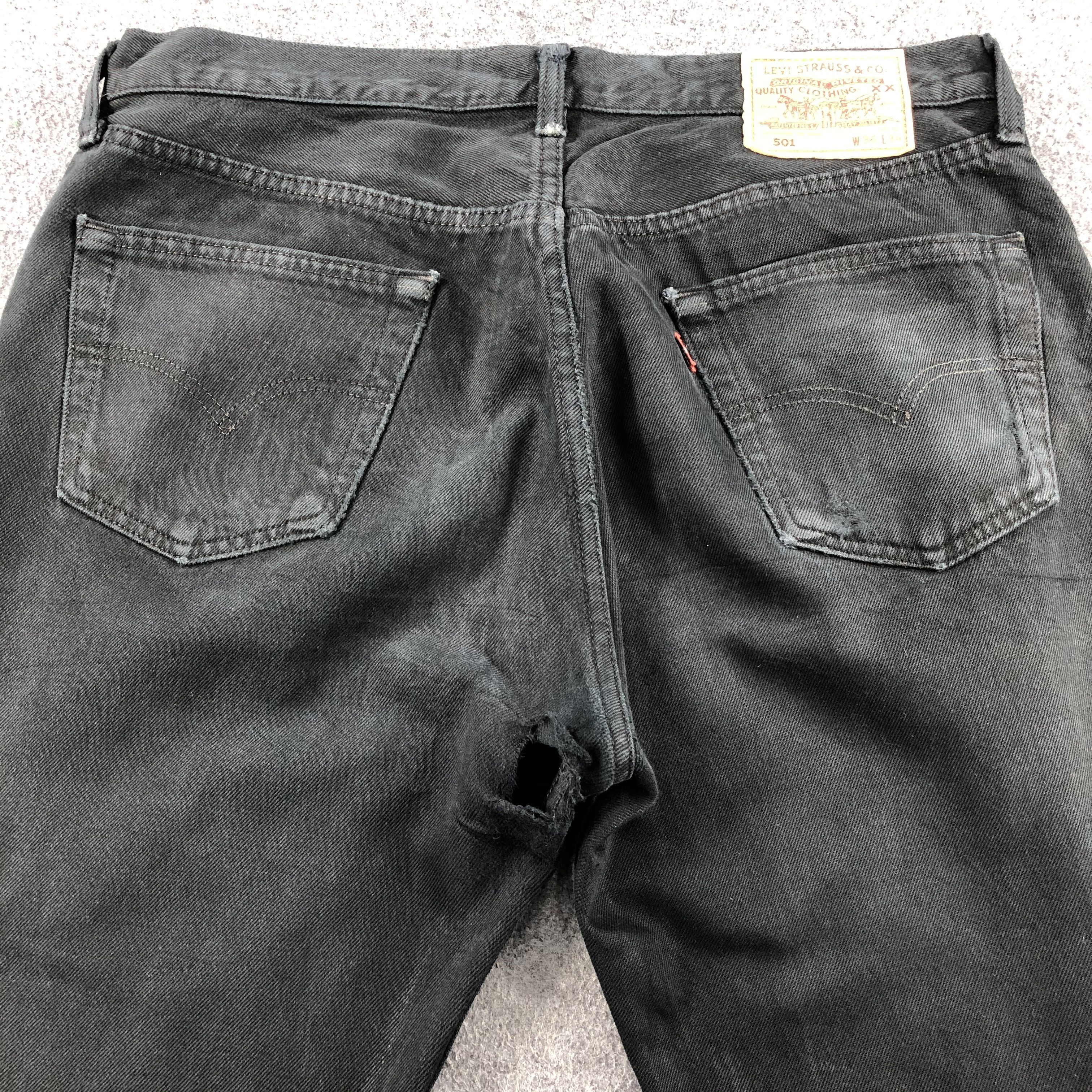 Levi's 90s Vintage Distress Levis 501 Jeans-J1412 Size US 35 - 4 Thumbnail