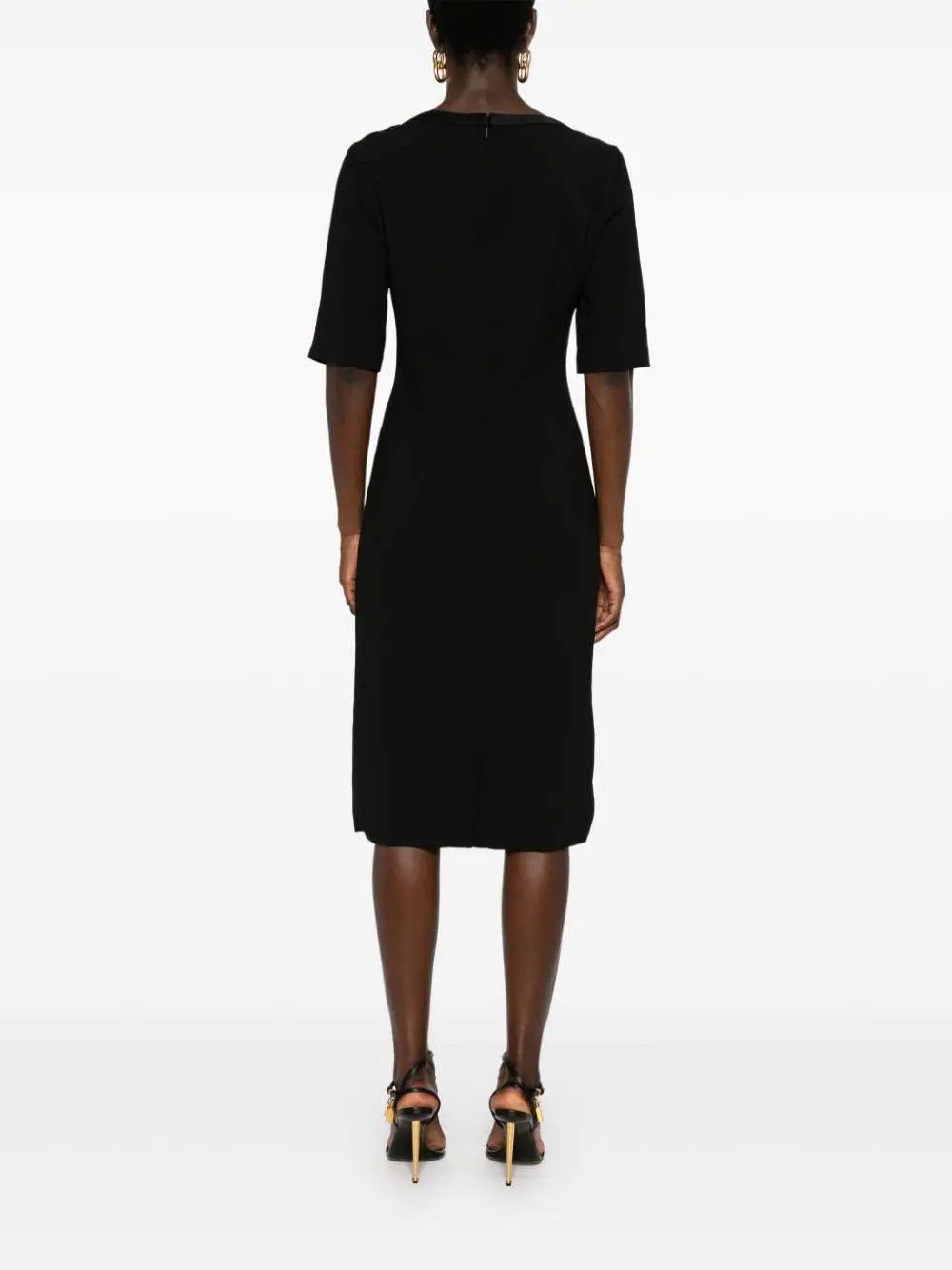 Versace o1s22i1n1024 Midi Medusa Dress in Black Size M / US 6-8 / IT 42-44 - 3 Thumbnail
