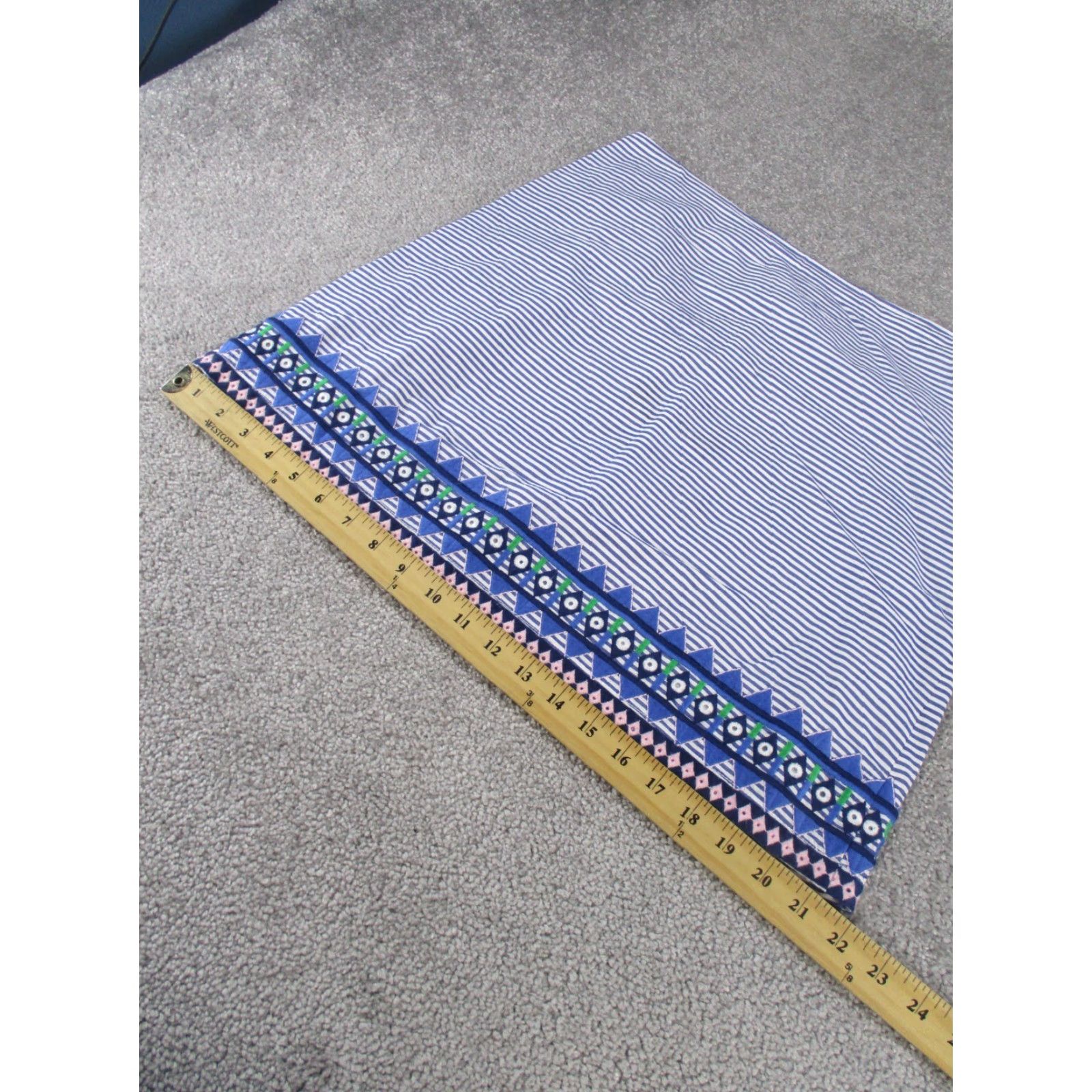 Vineyard Vines VINTAGE Vineyard Vines Skirt Womens 8 Cotton Blue Striped A-Line Size 30" / US 8 / IT 44 - 4 Thumbnail