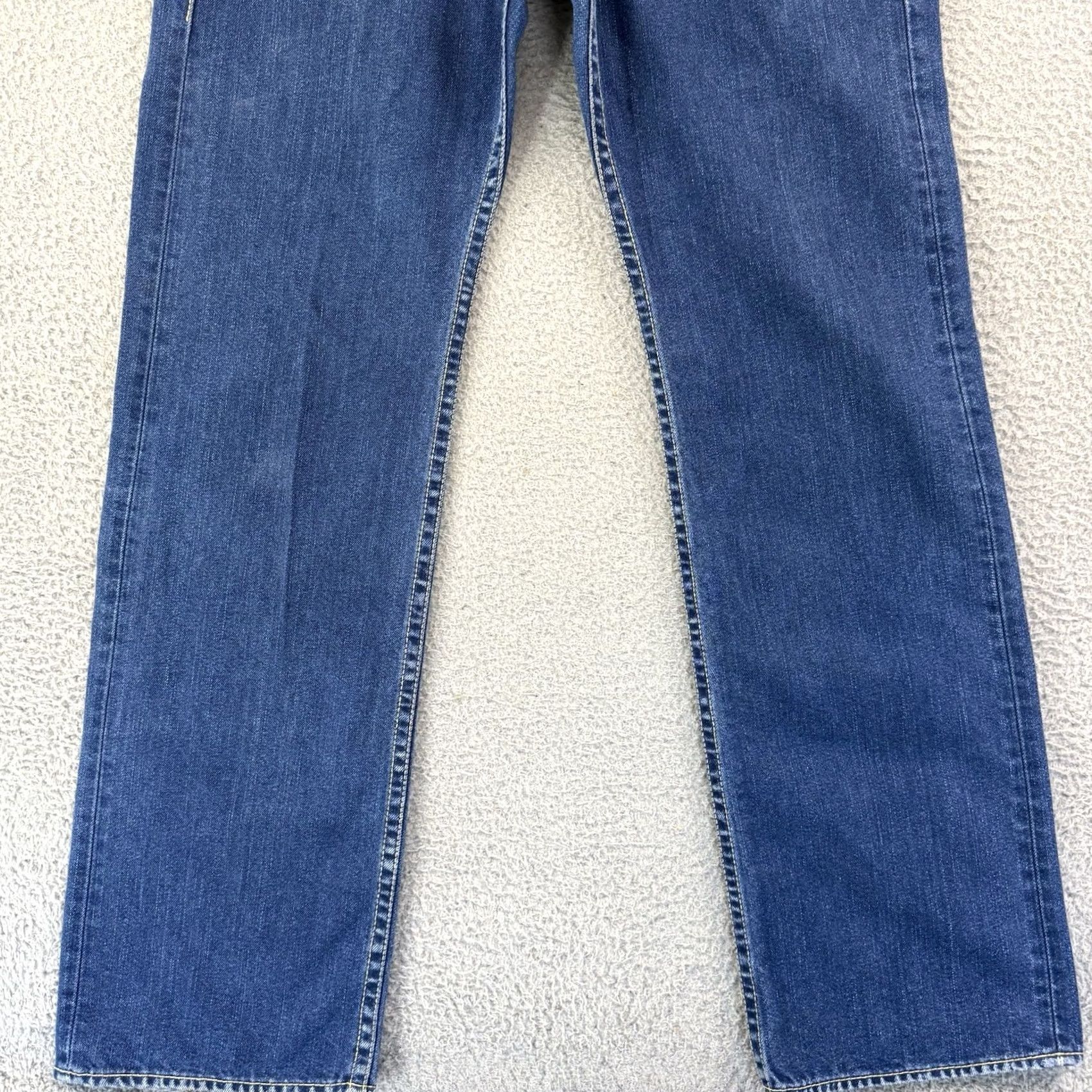 Levi's VINTAGE Levi's Iconic Straight Jeans Mens 33x34 Blue Denim Button Fly Y2K Size US 33 - 2 Thumbnail