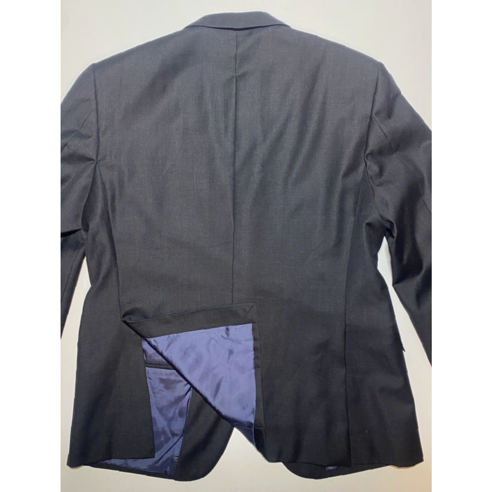 Suitsupply Suitsupply Wool Suit Jacket Perennial Vitale Barberis Canonico Italy Sz 44 Men’s Dark Gray Two-Button Single-Breasted Jacket Size 44R - 6 Thumbnail
