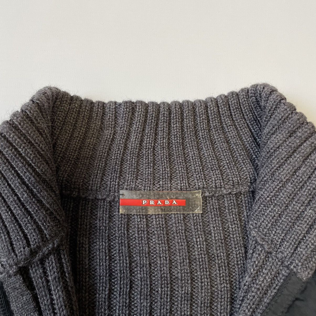 Prada A/W 06 ‘Drivers Knit’ Zip Sweater Size US L / EU 52-54 / 3 - 6 Thumbnail