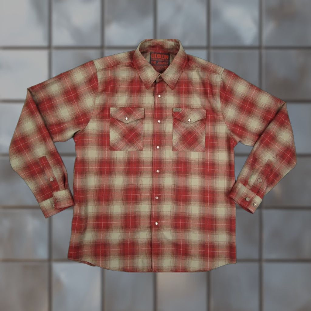 Vintage Dixxon Flannel Shirt Men Large Brown The Juarez Button Up Flannel Pearl Snaps Size US L / EU 52-54 / 3 - 1 Thumbnail