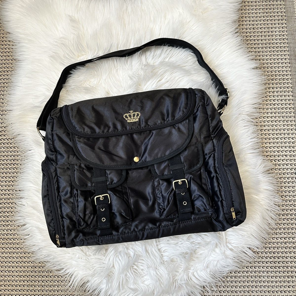 Adidas Adidas Black Nylon Messenger Bag with Crown Logo Size ONE SIZE - 1 Thumbnail