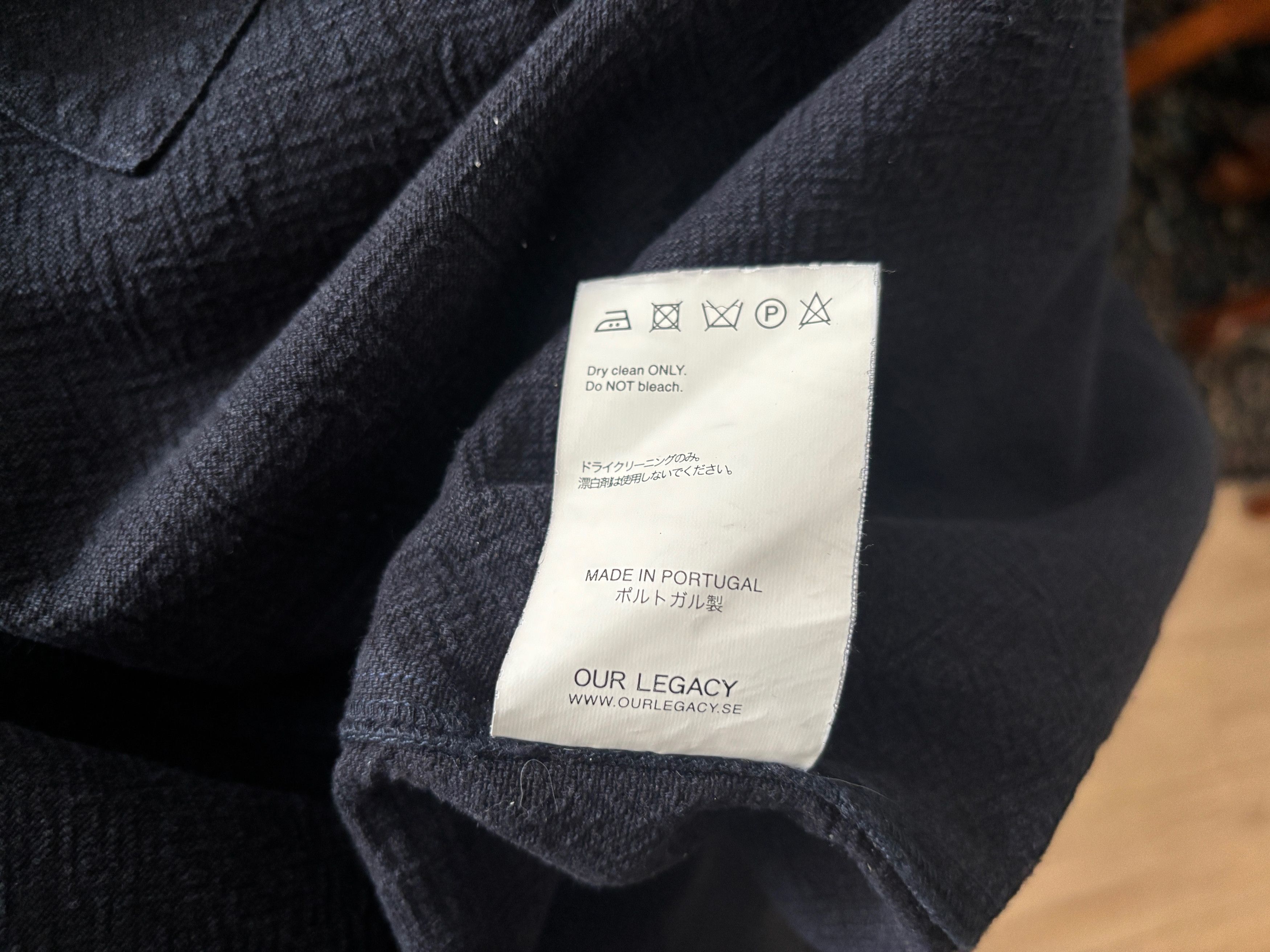 Our Legacy Navy Pigment Linen- Cotton Unstructured Sport Coat/ Blazer Size 38R - 10 Thumbnail