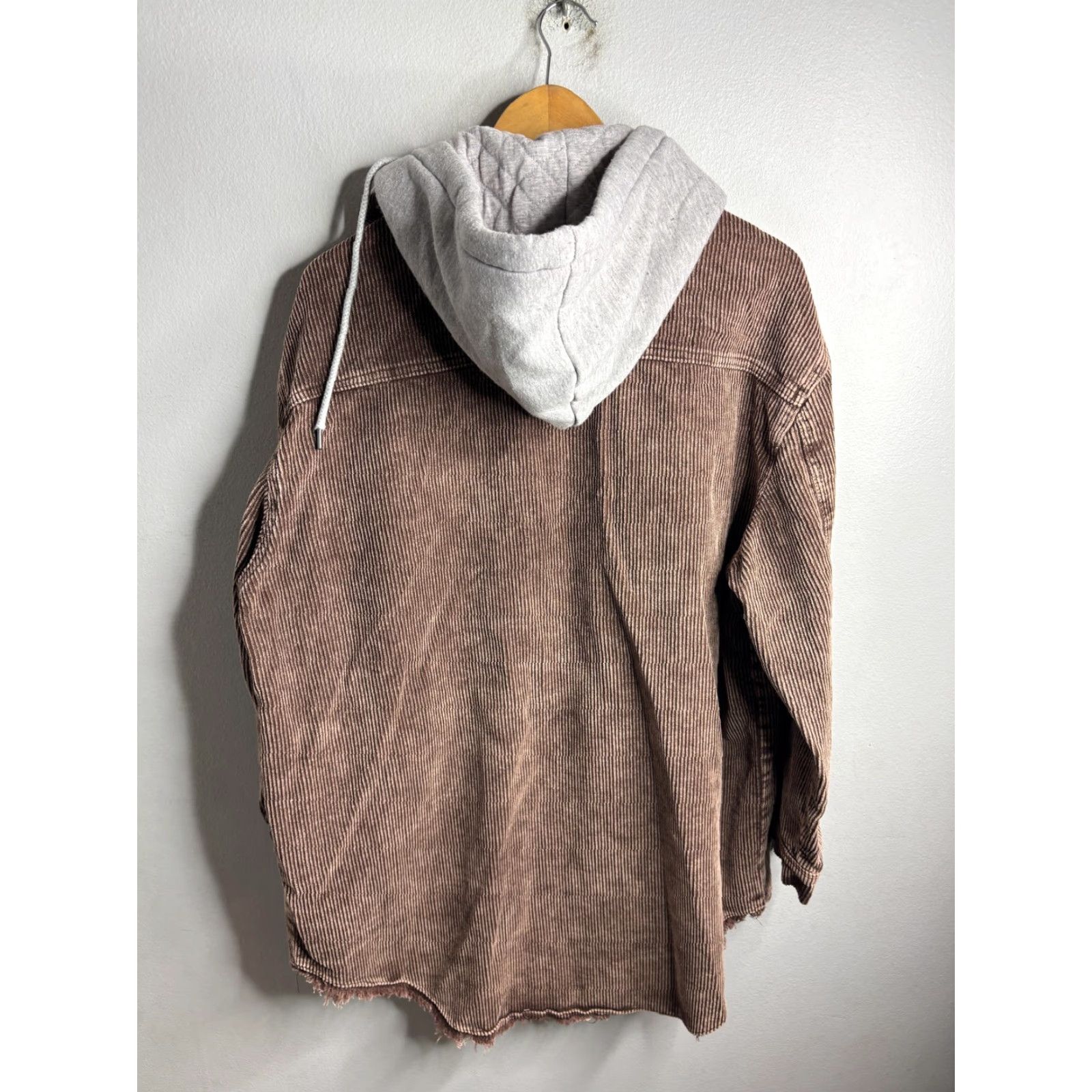 BKE BKE Jacket Mens Large Brown Corduroy Hooded Parka Snap Button Shacket Casual Size US L / EU 52-54 / 3 - 5 Thumbnail