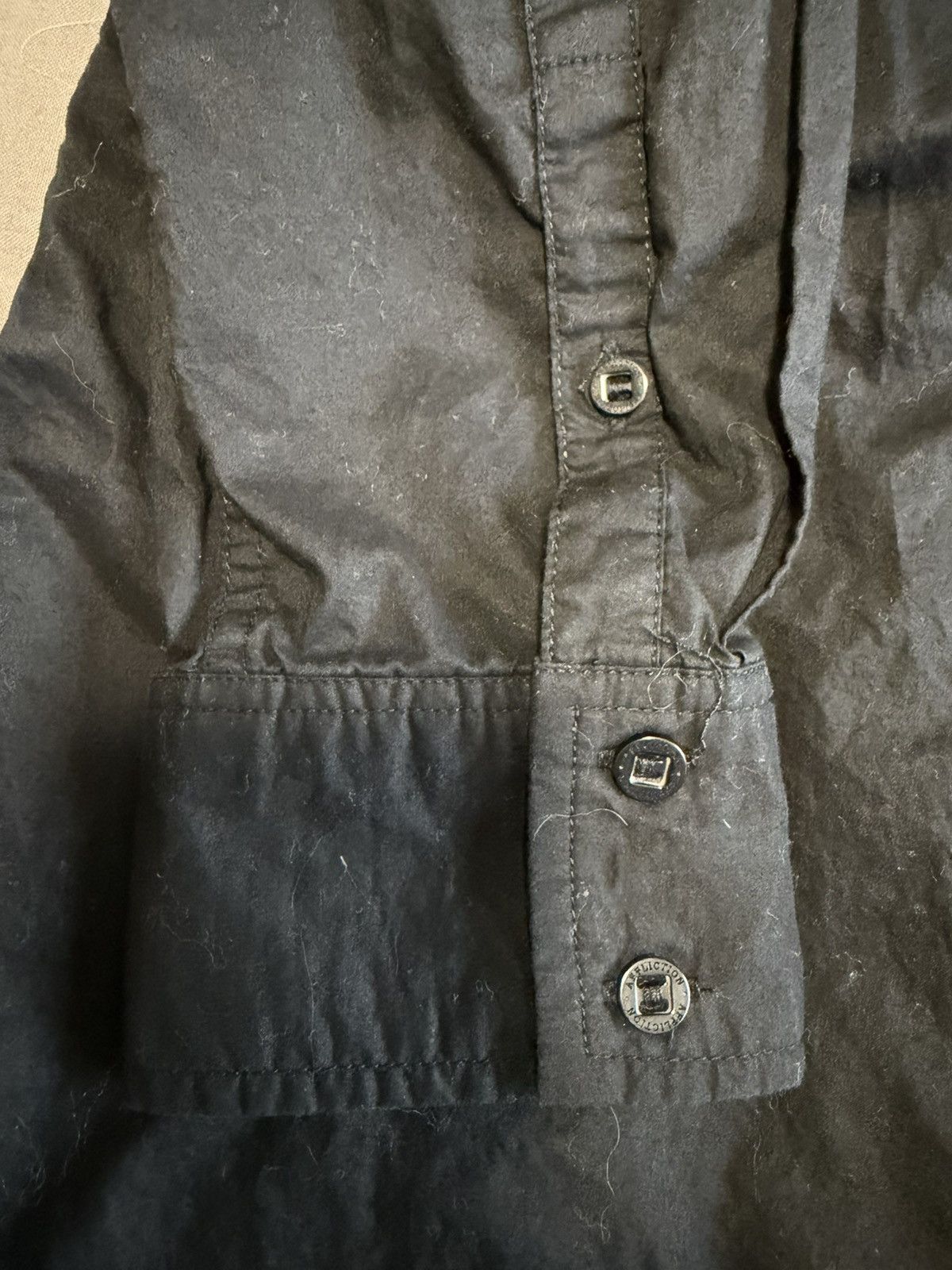 Affliction Affliction Black Premium Button Up Shirt Goth Back Pattern Size US XL / EU 56 / 4 - 3 Thumbnail