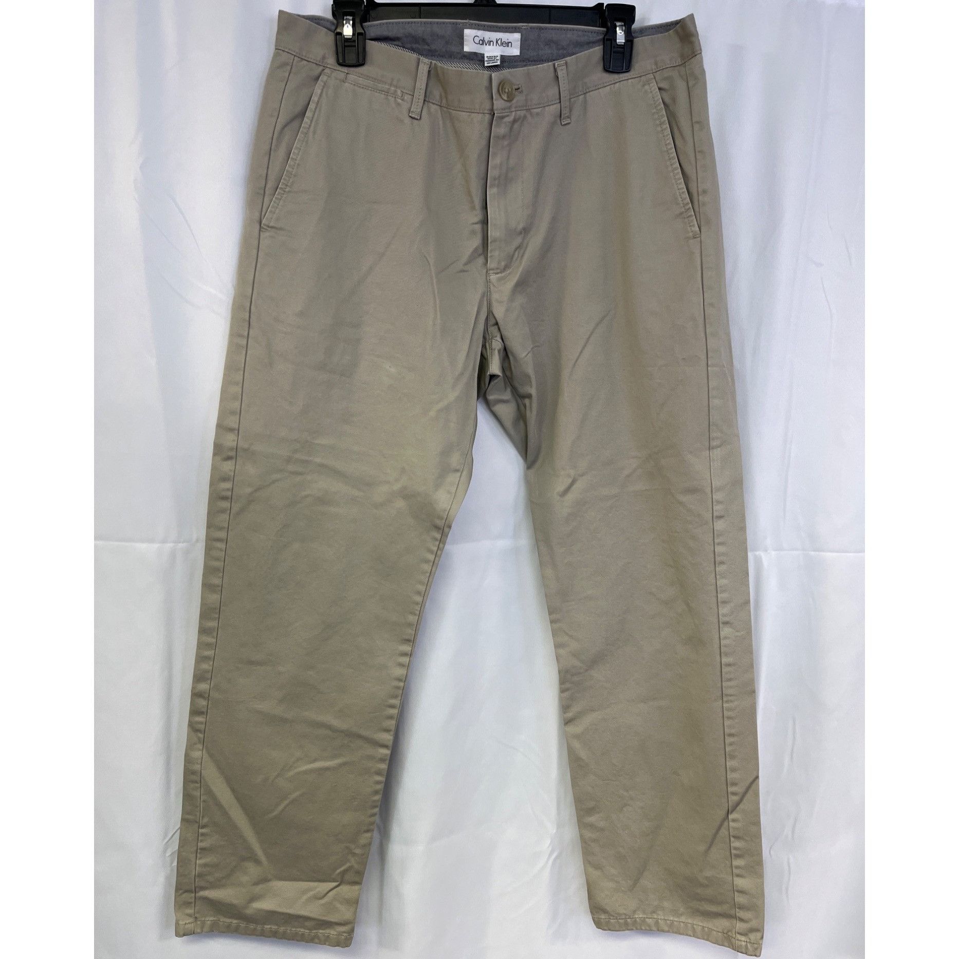 Calvin Klein Calvin Klein Men's Beige Dress Pants/Chino 33x30 SKU 4762 Size US 33 - 1 Thumbnail