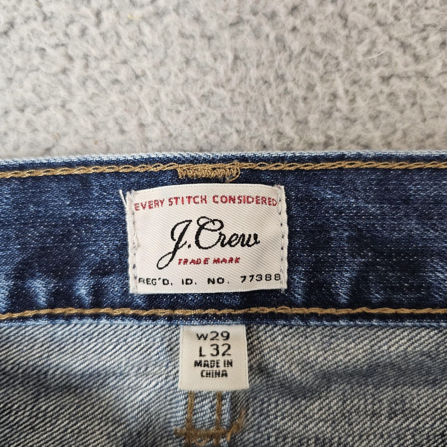 J.Crew J.CREW 770 Straight Jeans Mens 29x30 Distressed Denim Classic Fit Blue Leather Patch Pocket Vintage No Size US 29 - 3 Thumbnail