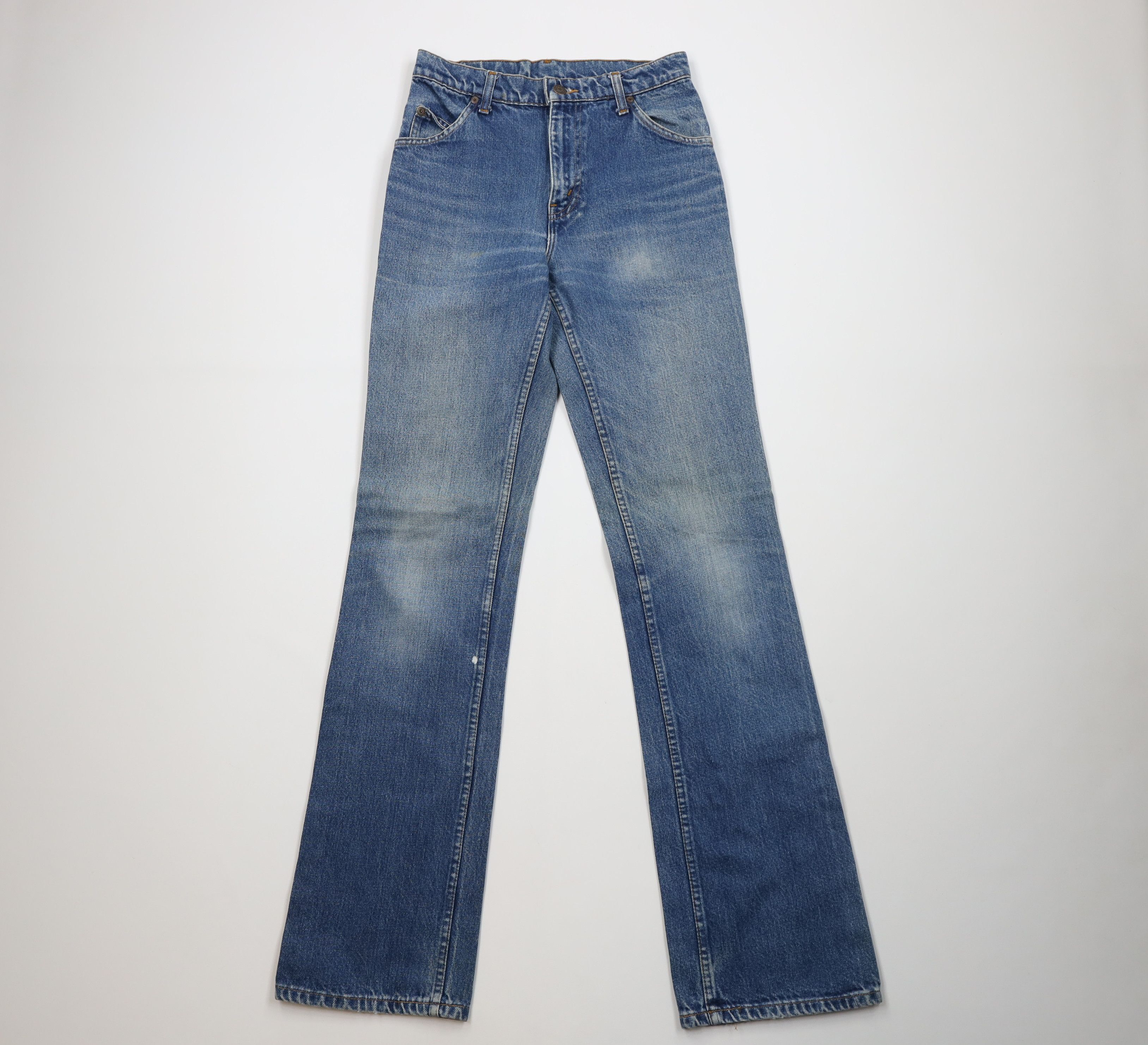 Vintage Vintage 70s Streetwear Western Flared Denim Jeans Blue USA Size US 29 - 1 Thumbnail