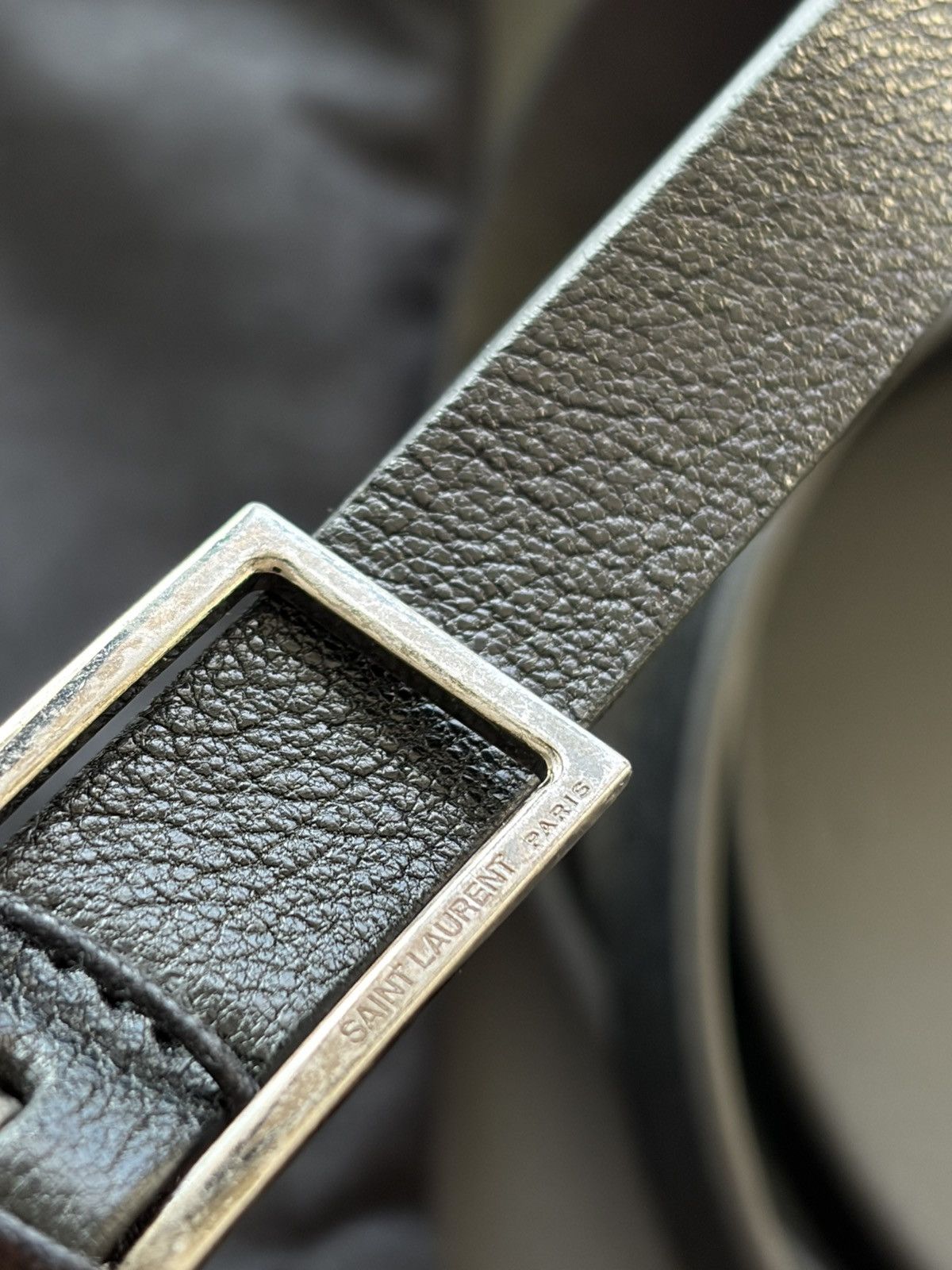 Saint Laurent Paris Saint Laurent Super Skinny Leather Vintage Belt Brand New Size 36 - 10 Thumbnail