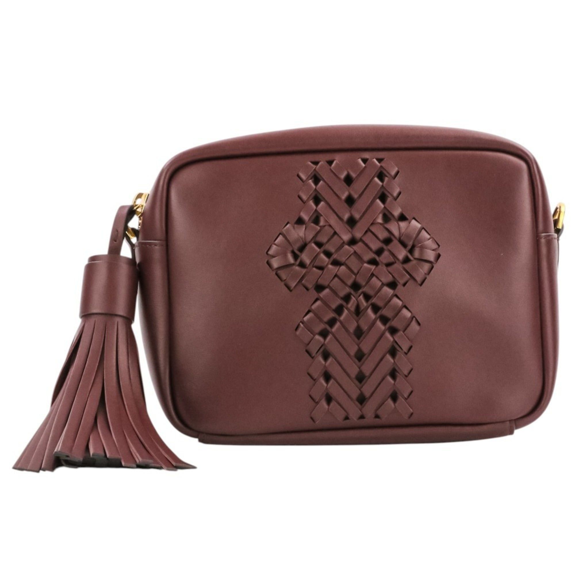 Anya Hindmarch ANYA HINDMARCH THE NEESON TASSEL Crossbody Shoulder Bag 5050925137409 CLARET (Bordeaux) - Women's Size ONE SIZE - 1 Thumbnail