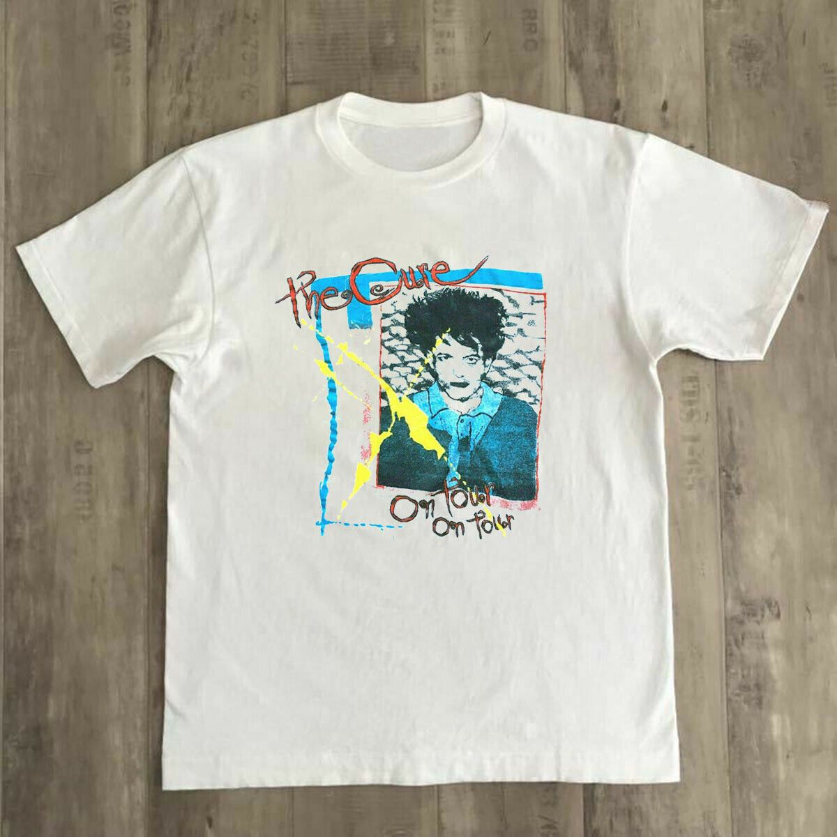 Band Tees 1987 The Cure Kiss Me Live On Tour Robert Smith Band