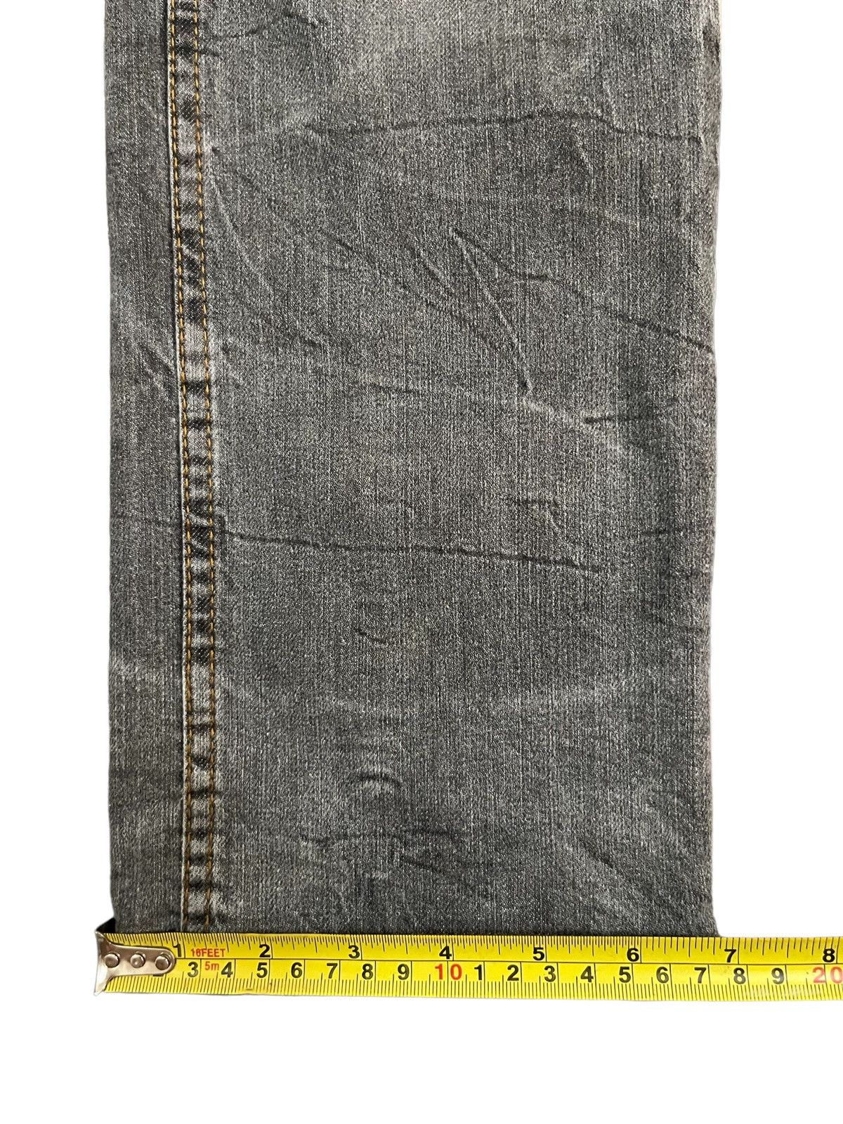 Zara Vintage Zara Trafaluc Buttonfly Distressed Black Faded Jeans Size US 31 - 17 Thumbnail