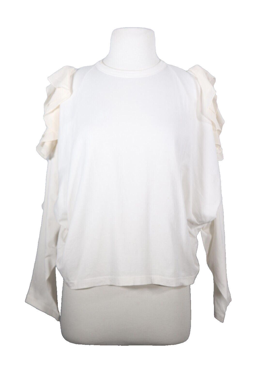 chloma Chloe Women's Medium Optic White Cold Shoulder Top T-Shirt Size M / US 6-8 / IT 42-44 - 1 Thumbnail