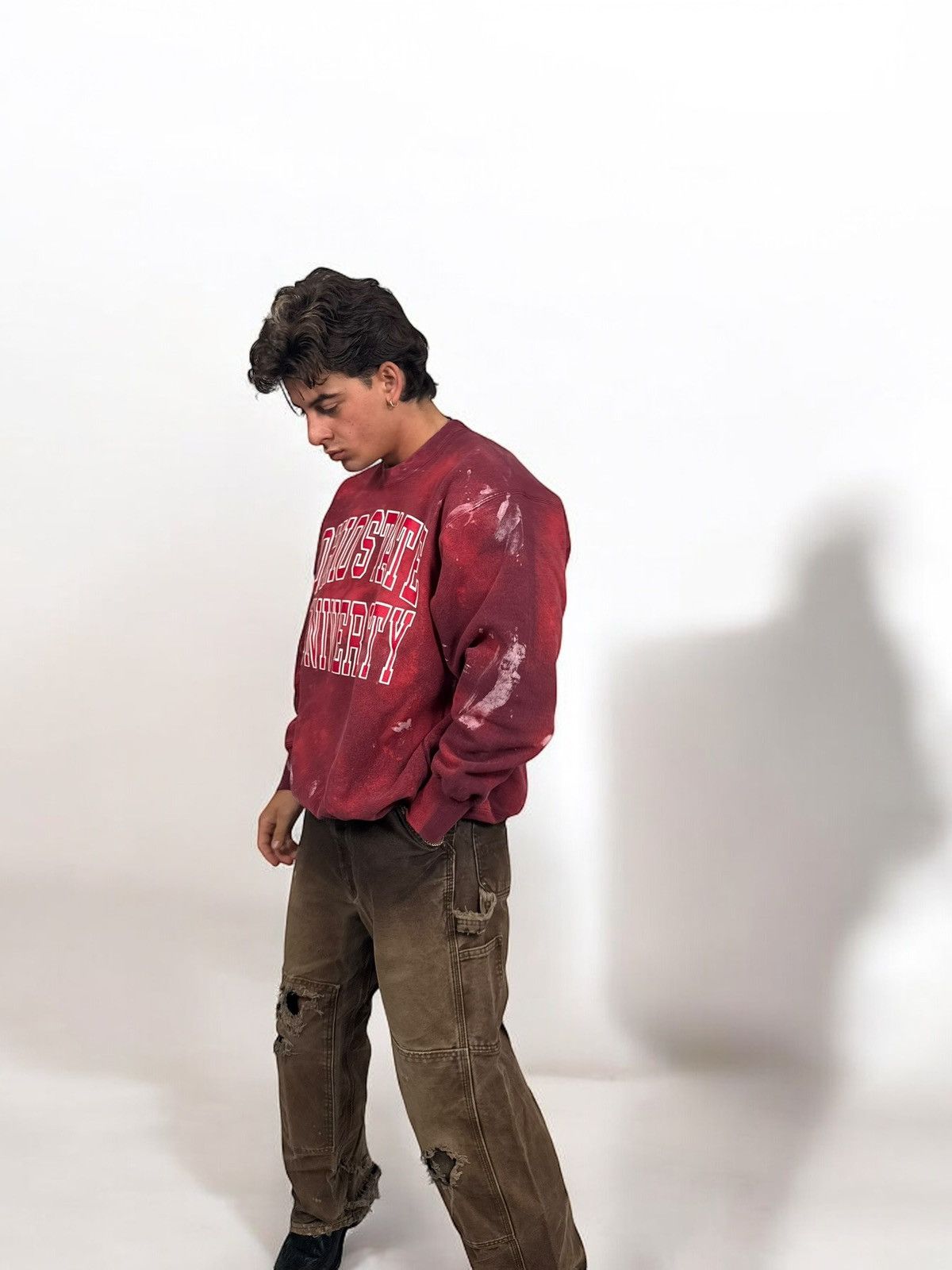 NCAA × Vintage Vintage Distressed Faded Ohio Sweatshirt Size US XL / EU 56 / 4 - 10 Thumbnail