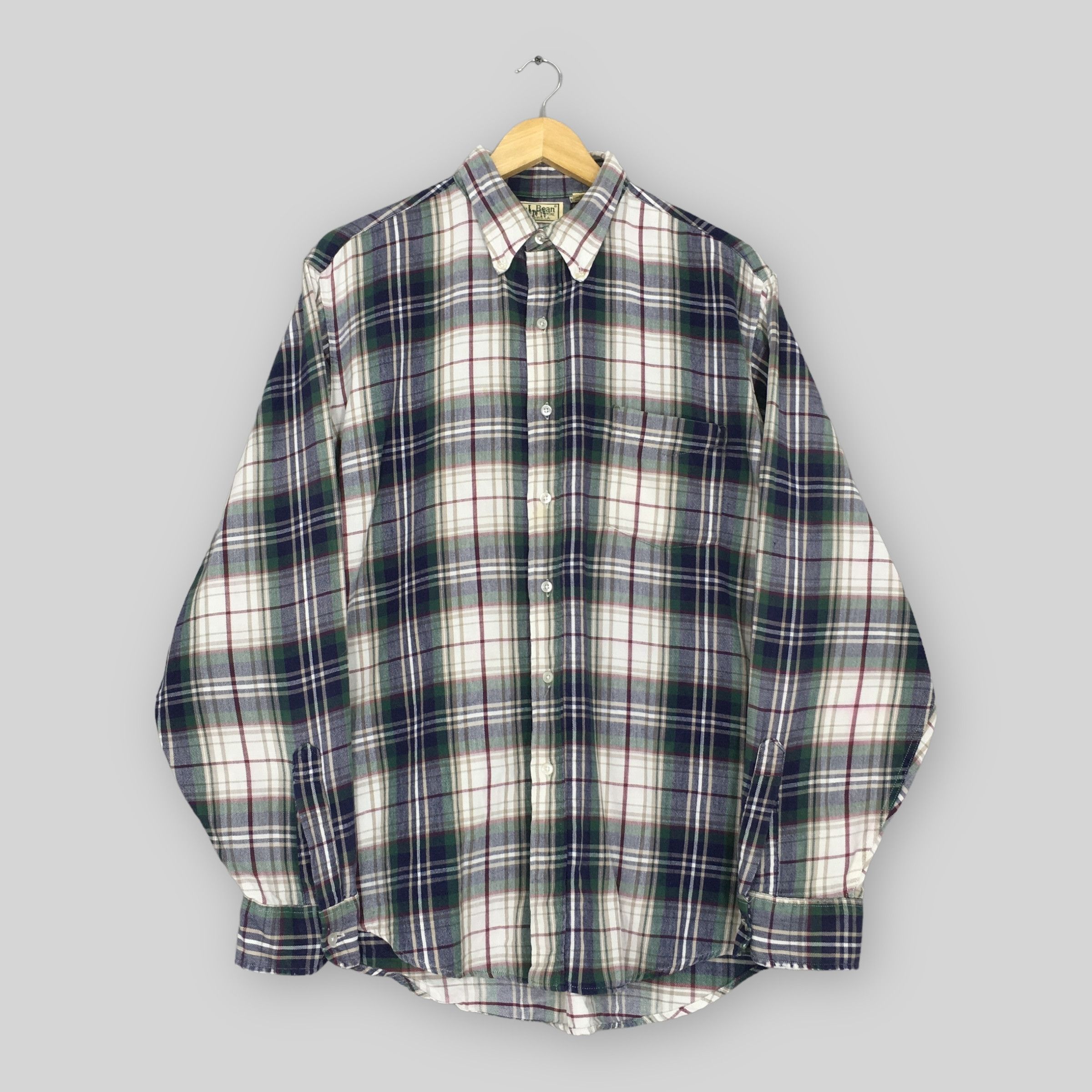 Flannel × L.L. Bean × Vintage Vintage LL Bean Plaid Checkered Flannel Shirt Large Size US L / EU 52-54 / 3 - 1 Thumbnail