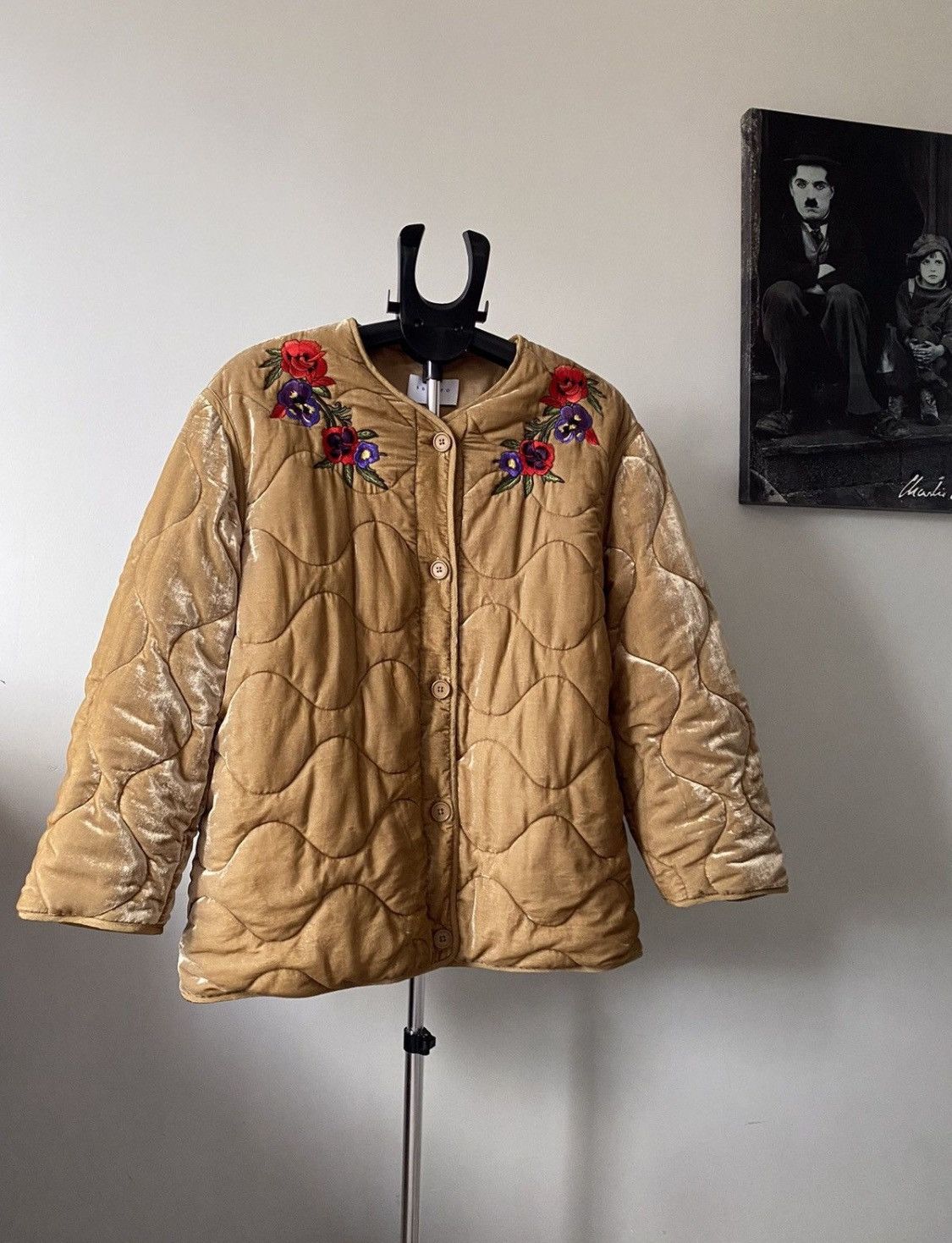 Sandro Sandro Paris Velvet Jacket Brown Golden Size XS / US 0-2 / IT 36-38 - 1 Thumbnail
