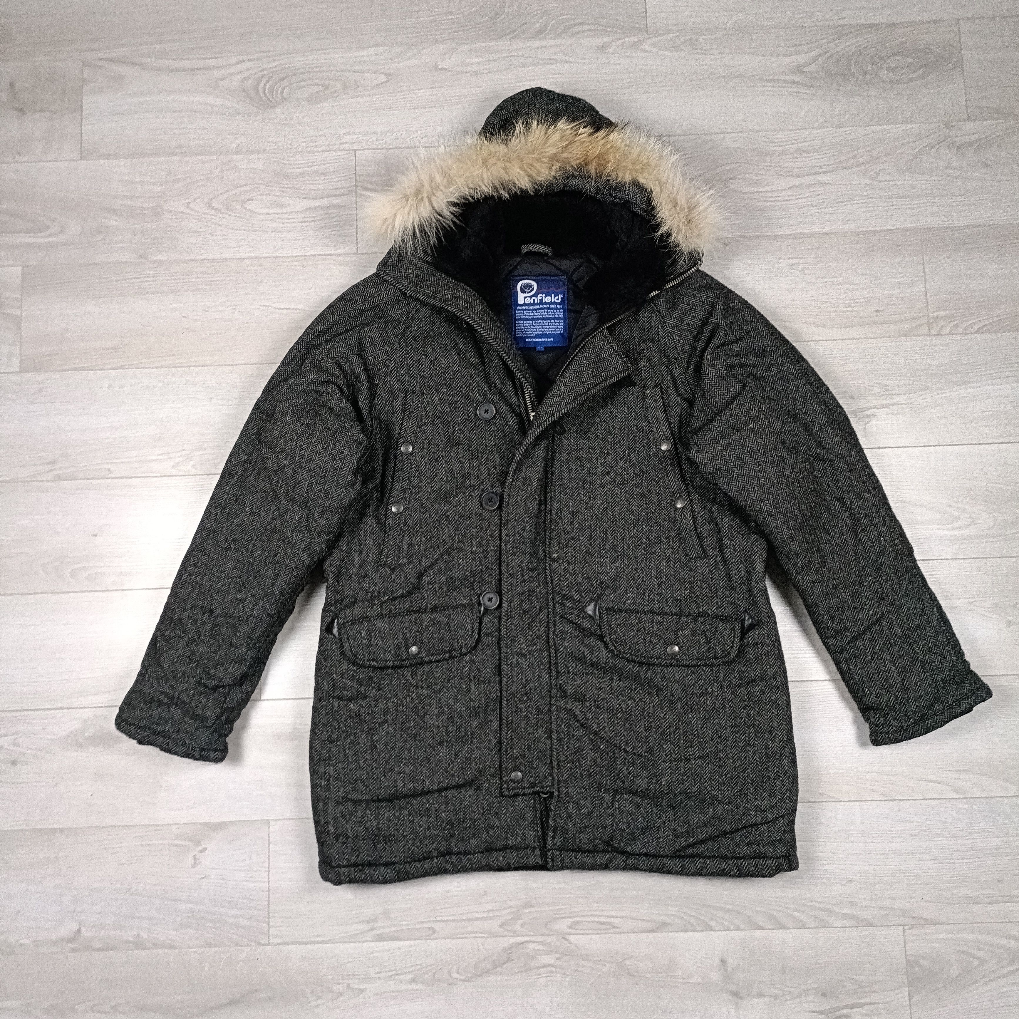 Image of Penfield Men's Gray Wool Parka ! Size XL in Grey