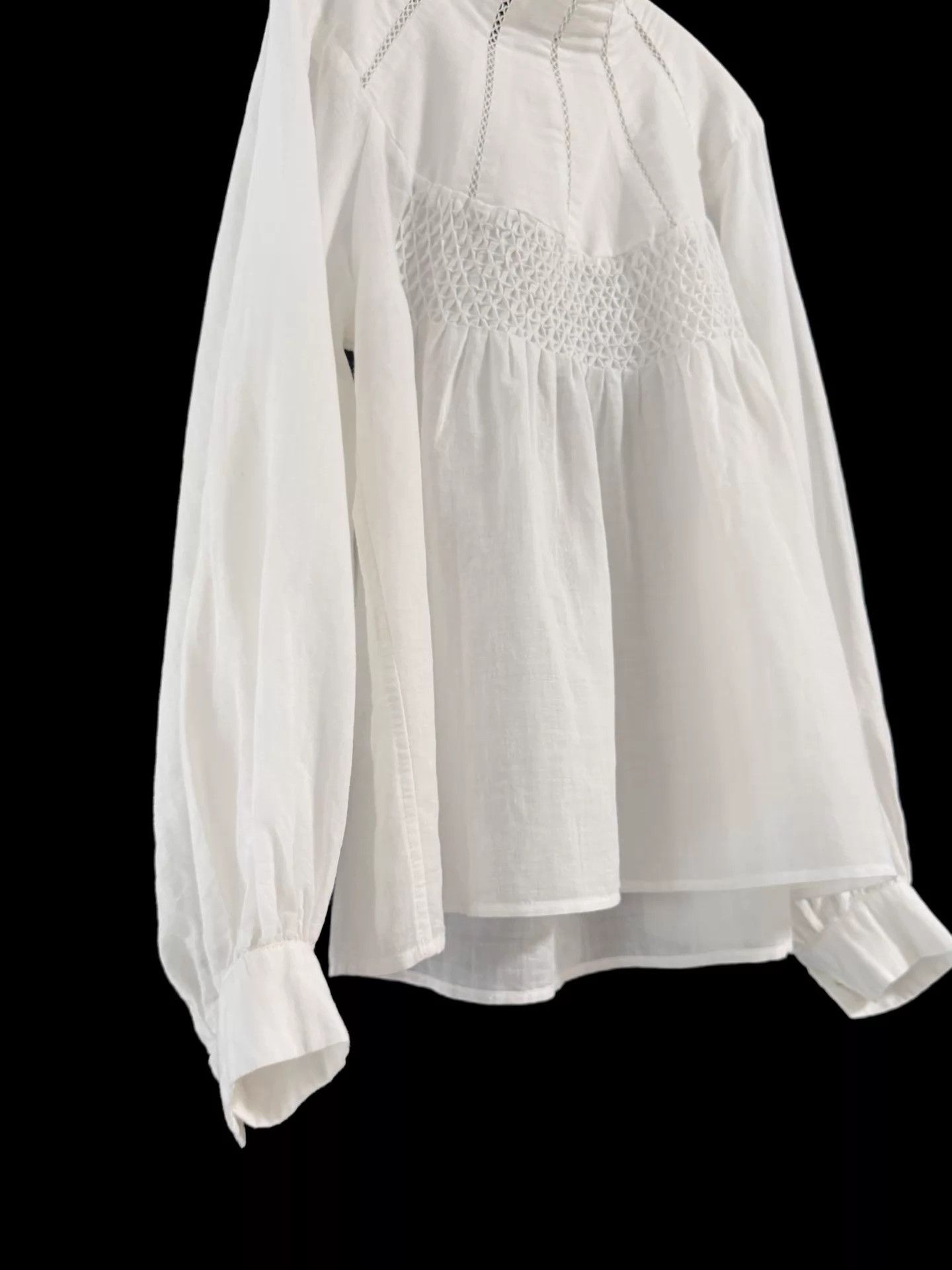 Kapital Kapital Linen-Cotton Origami Pleat White Vintage Shirt Size S / US 4 / IT 40 - 8 Thumbnail