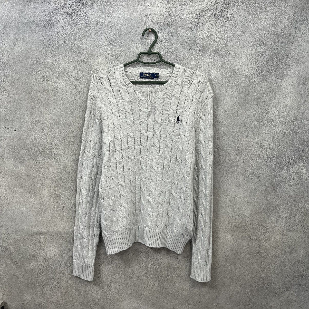 Polo Ralph Lauren Polo Ralph Lauren Knit Sweater Gray Crewneck Vintage 90s Size US M / EU 48-50 / 2 - 1 Thumbnail