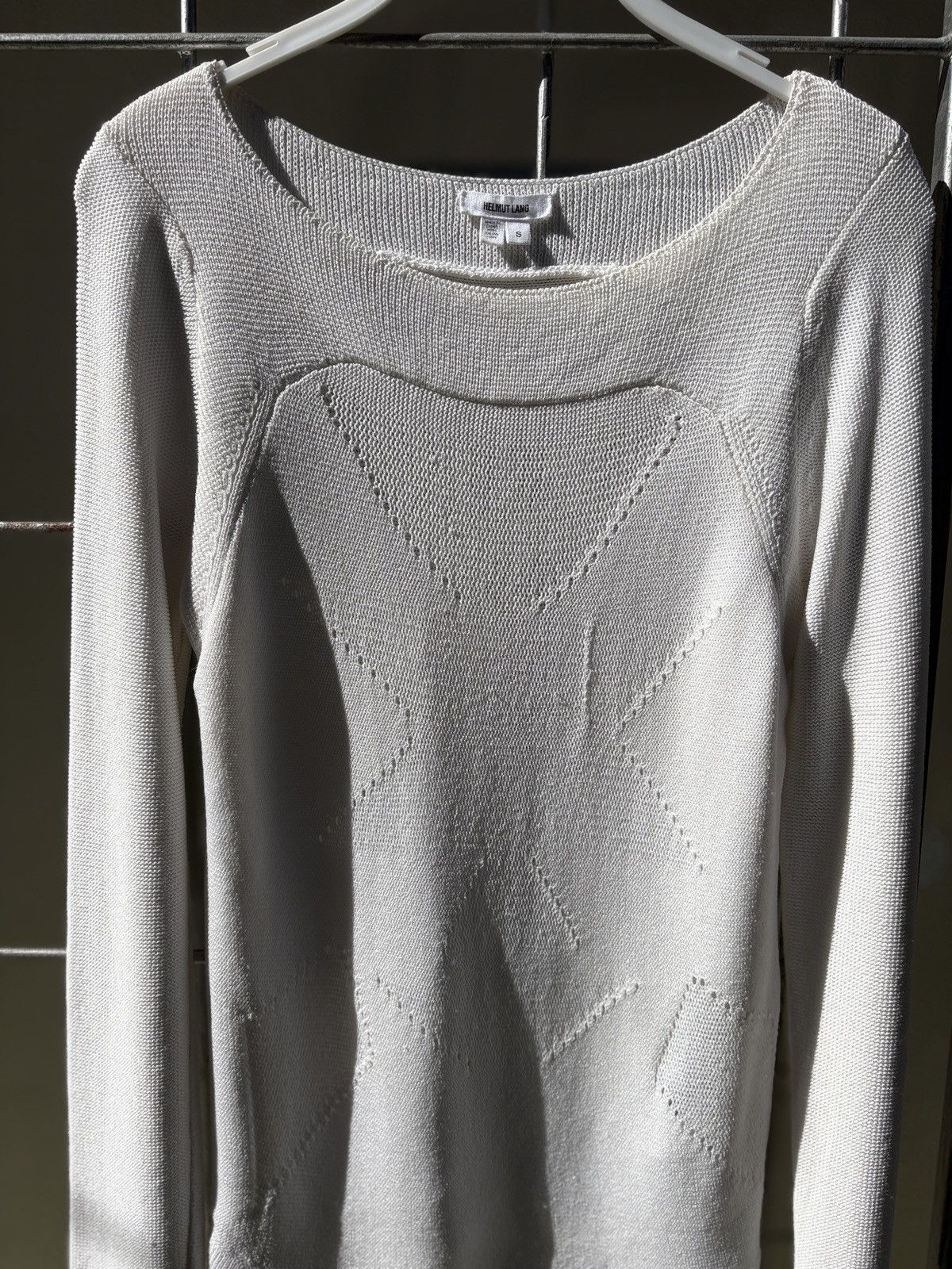 Helmut Lang Helmut Lang white knitted blouse Size S / US 4 / IT 40 - 3 Thumbnail
