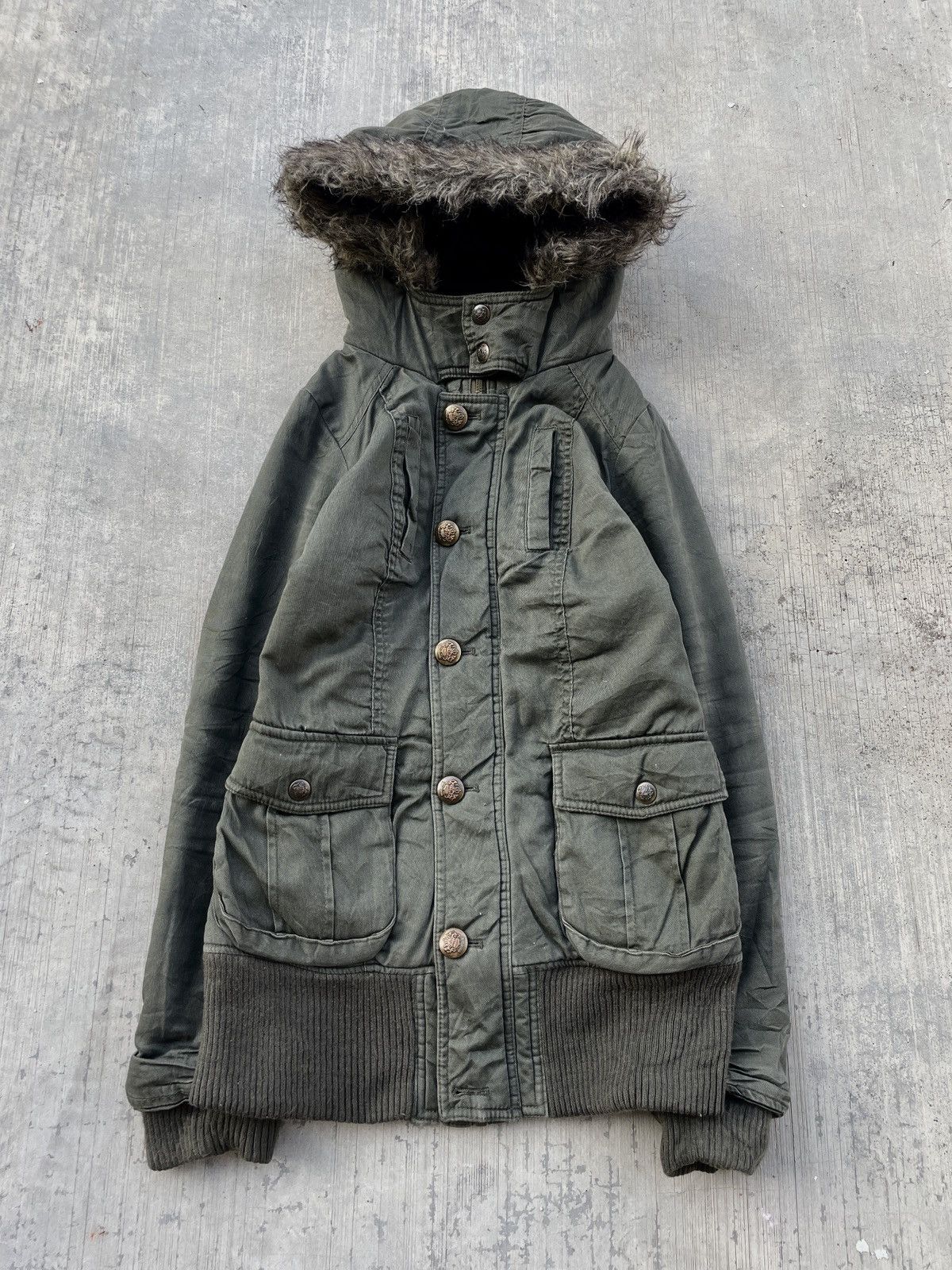 Japanese Brand 2000s JAPANESE BRAND CLUMZY FUR MILITARY BONDAGE BONO JACKET Size US S / EU 44-46 / 1 - 1 Thumbnail