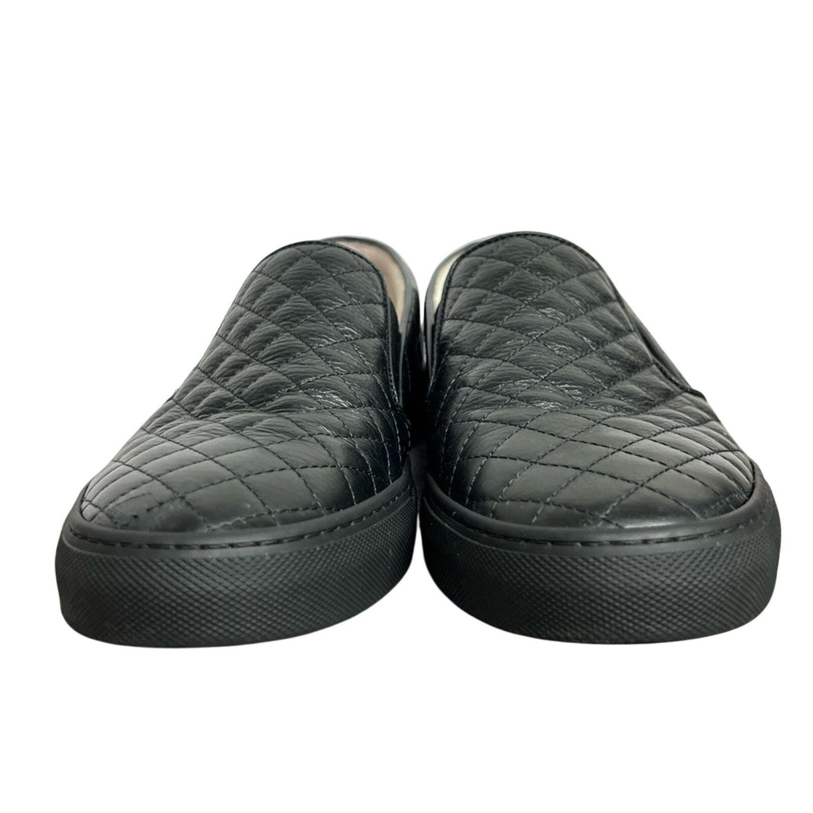 Del Toro Del Toro Quilted Nappa Leather Black Slip-On MADE IN ITALY Size US 11 / EU 44 - 4 Thumbnail
