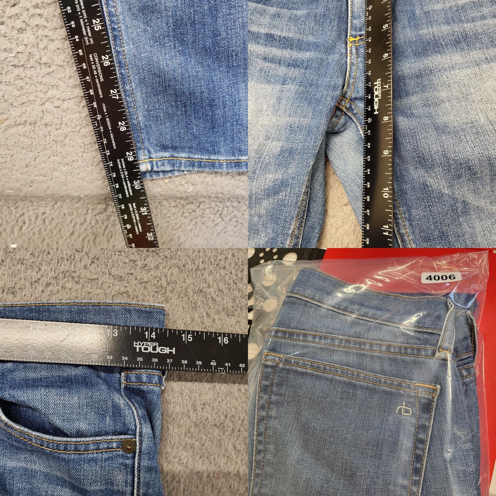 Rag & Bone Rag And Bone Dre Jeans Women's 24 Blue Denim Distressed Skinny Whiskered Jeans Womens Slim Blue Denim Distressed 5-Pocket Rag & Bone The Dre Size 42" / US 20 - 9 Thumbnail