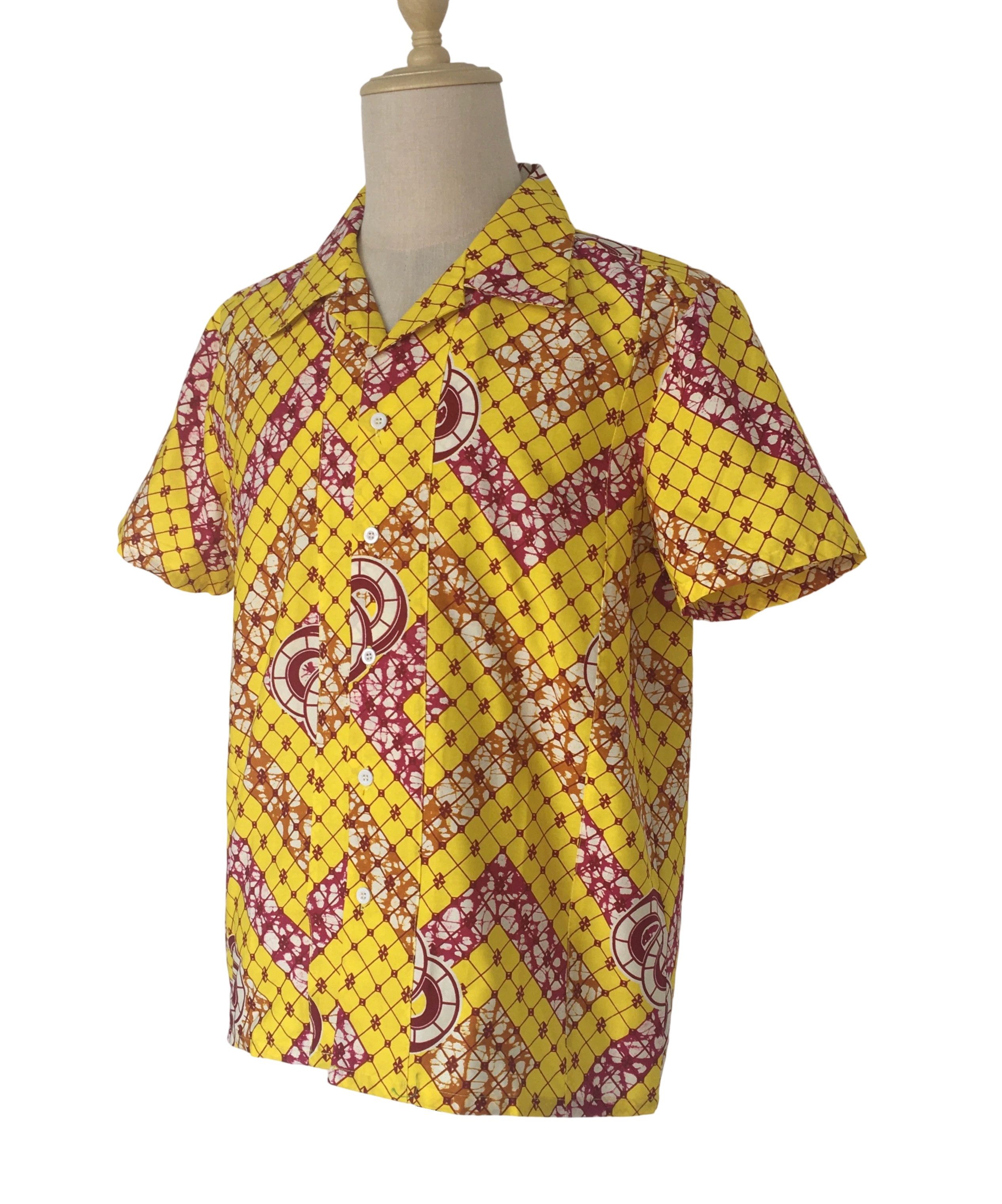 Other African Wax Print Men Shirt Short Sleeves Summer Size US L / EU 52-54 / 3 - 2 Thumbnail