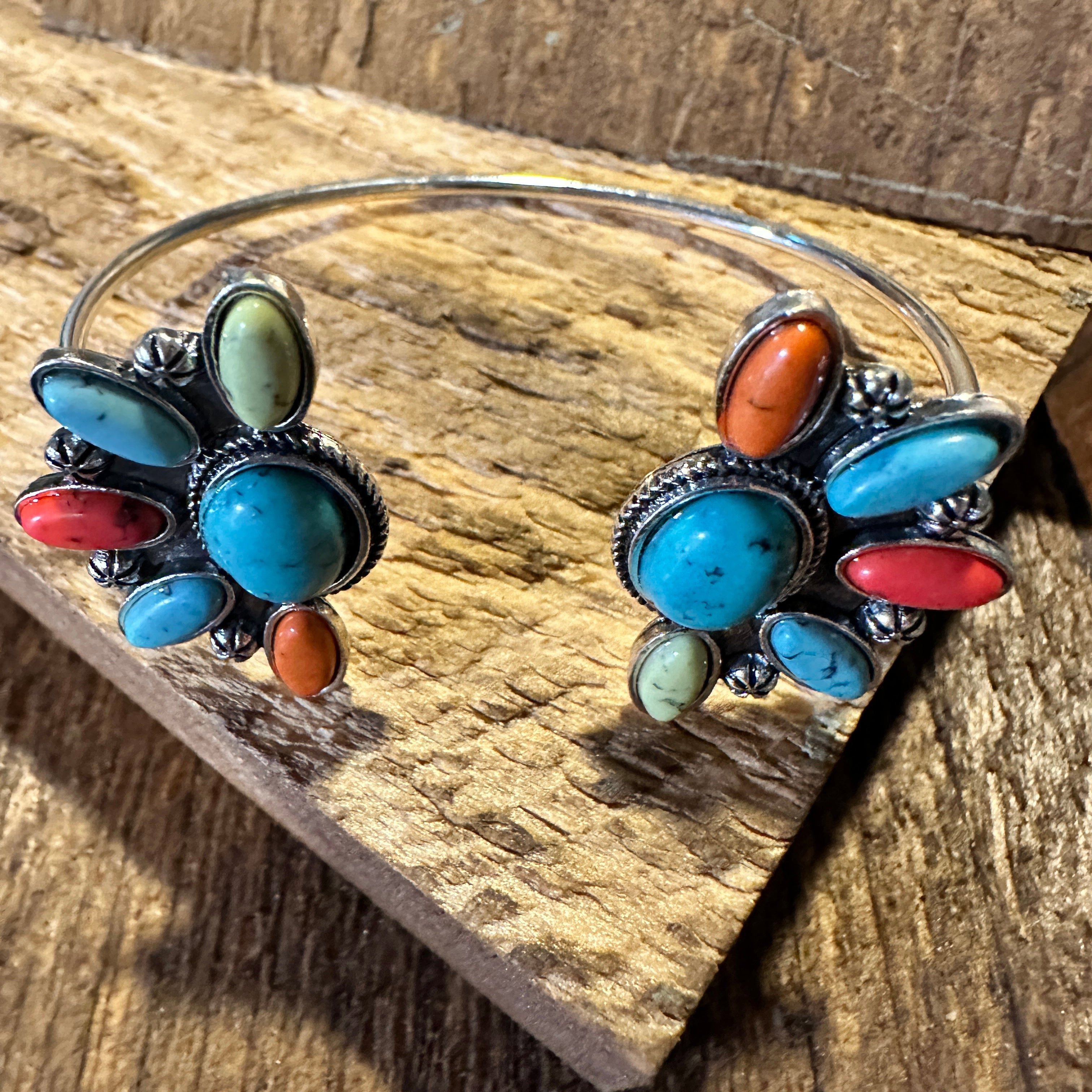Other Southwestern-Inspired Bohemian Open Bangle with Multicolor S Size ONE SIZE - 4 Thumbnail