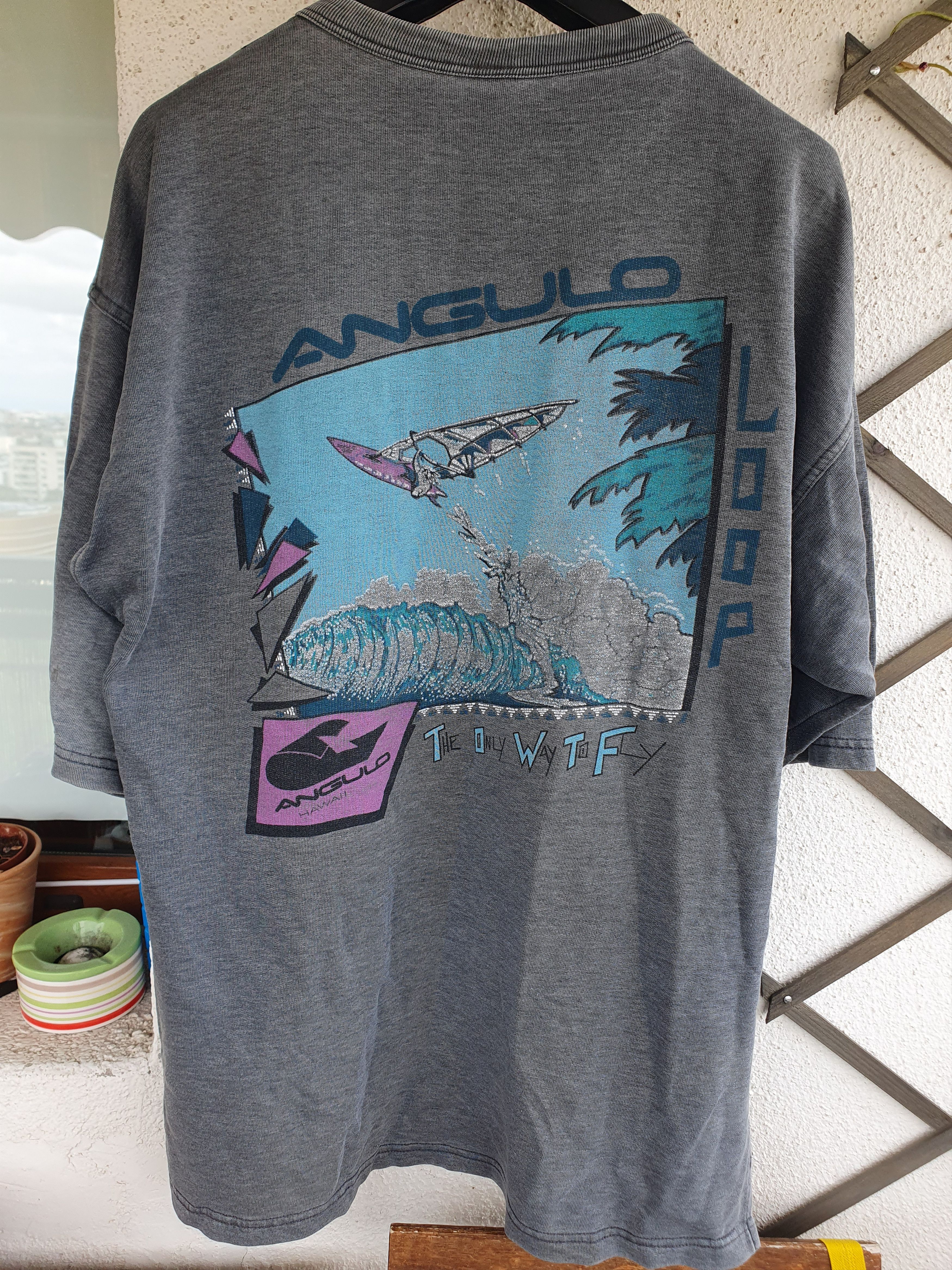 Vintage Angulo Hawaii Vintage Surf t-shirt The Only Way To Fly sz XL Size US XXL / EU 58 / 5 - 12 Thumbnail