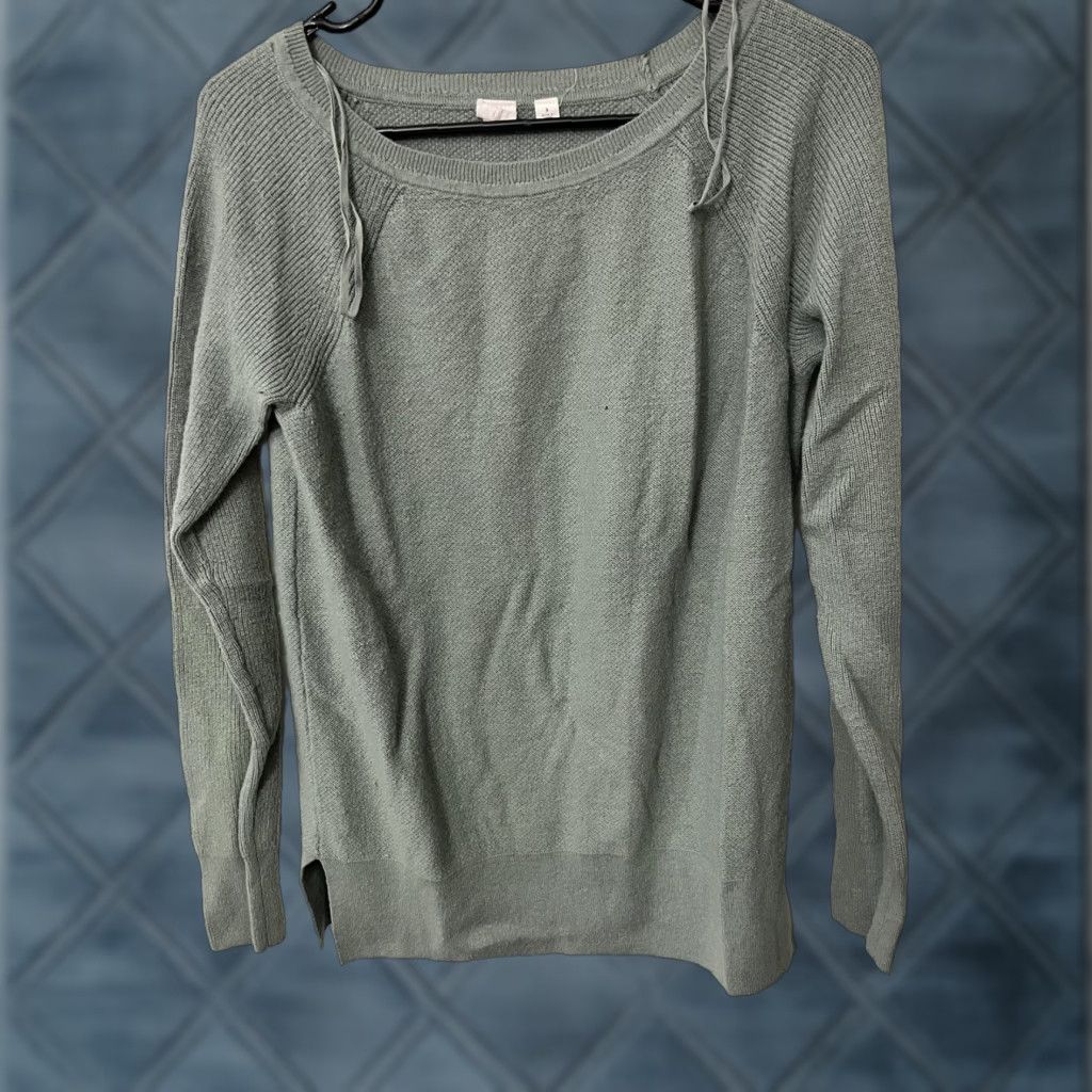 Gap GAP Womens Crew Neck Pullover Knitted Sweater Long Sleeves Small Avocado Green Size S / US 4 / IT 40 - 1 Thumbnail