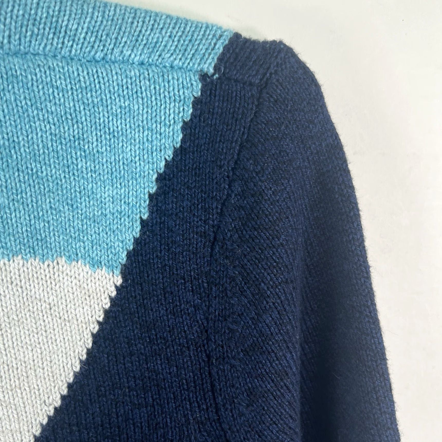 NIC+ZOE Nic + Zoe Sky Scene Art Sweater Womens M Blue Geometric Knit Pullover Round Neck All Seasons Size M / US 6-8 / IT 42-44 - 2 Thumbnail