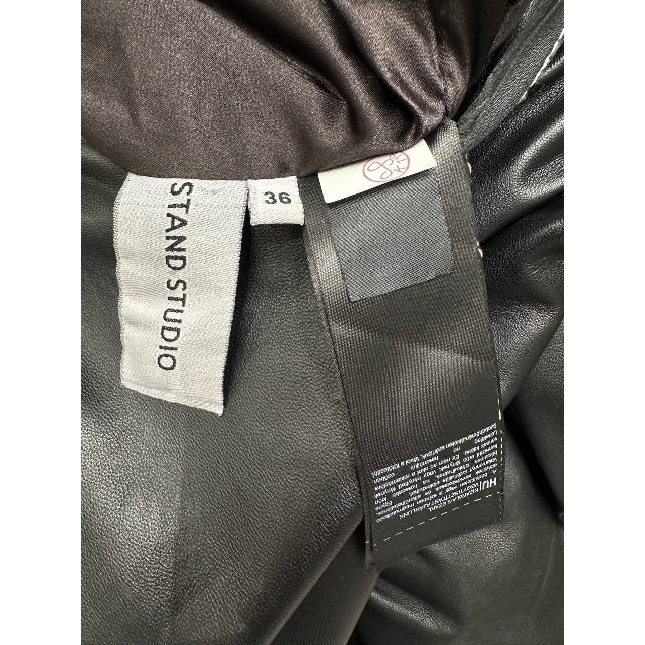 STAND STUDIO Stand Studio Gilda Two-Tone Leather Dress Sz 36 Size XS / US 0-2 / IT 36-38 - 6 Thumbnail