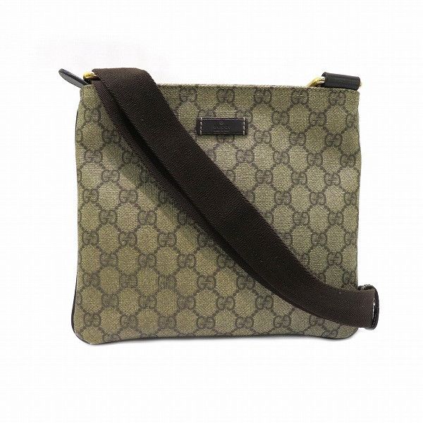 Gucci Gucci GG Supreme Shoulder Bag Canvas Shoulder Bag 201538204046 in Brown, Women's