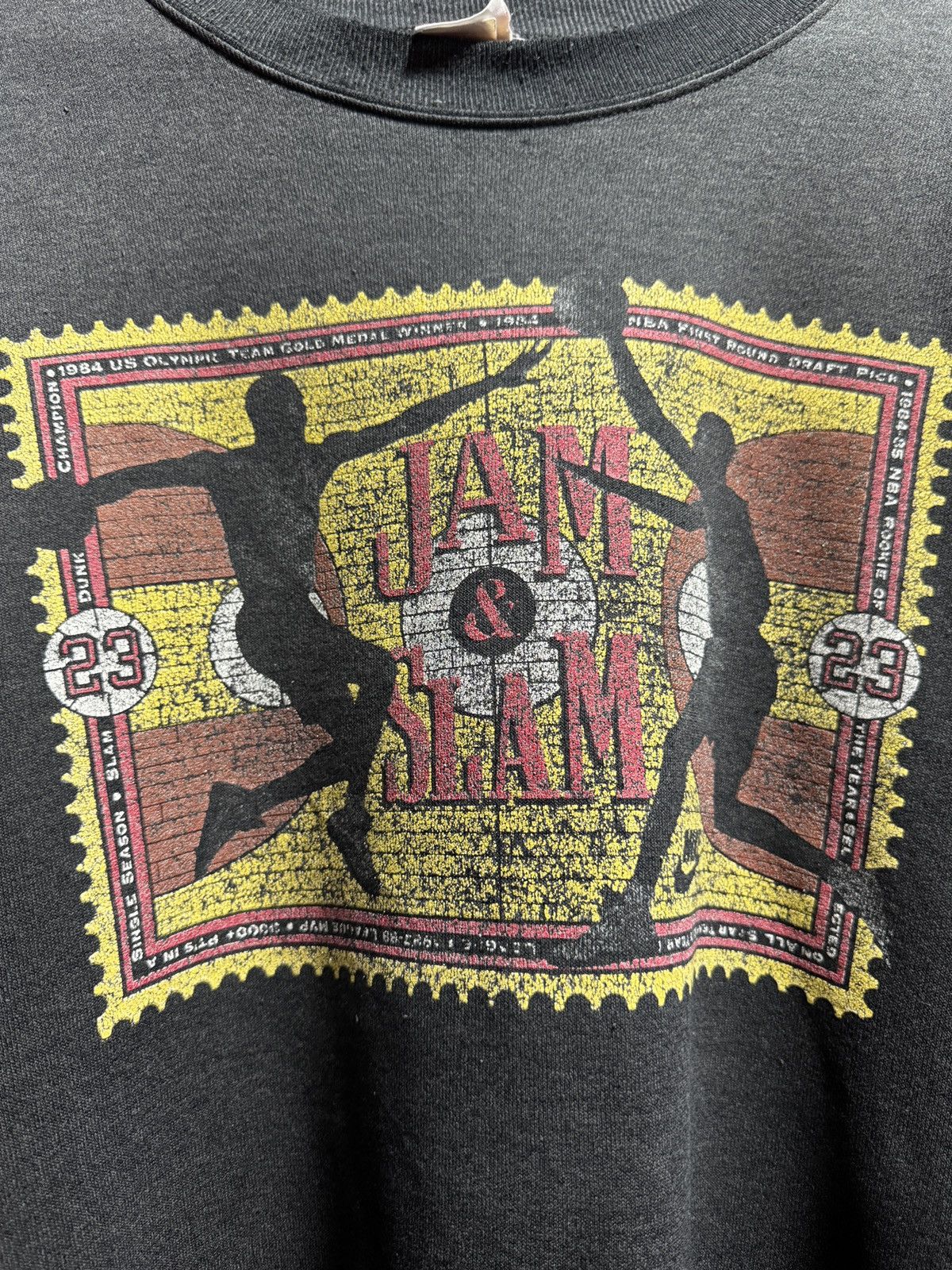 Nike × Vintage Vintage Distressed Nike Jam & Slam Crewneck Sweatshirt Size US L / EU 52-54 / 3 - 3 Thumbnail