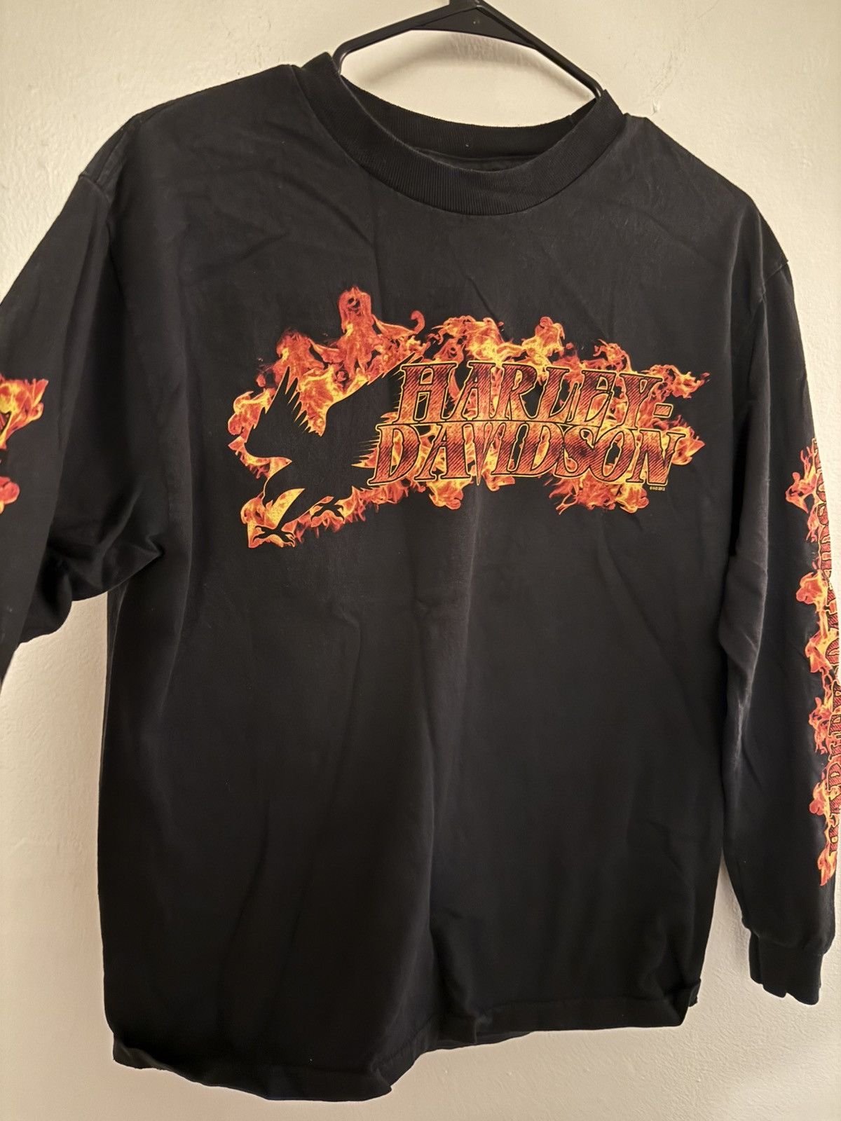 Harley Davidson Vintage Harley Davidson Flame Long Sleeve 4GSELLER Size US M / EU 48-50 / 2 - 3 Thumbnail