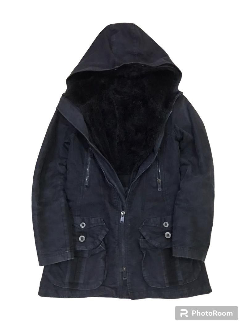 Diesel 💥Diesel Military Mink Fur Hoodie Jacket Size XS / US 0-2 / IT 36-38 - 1 Thumbnail