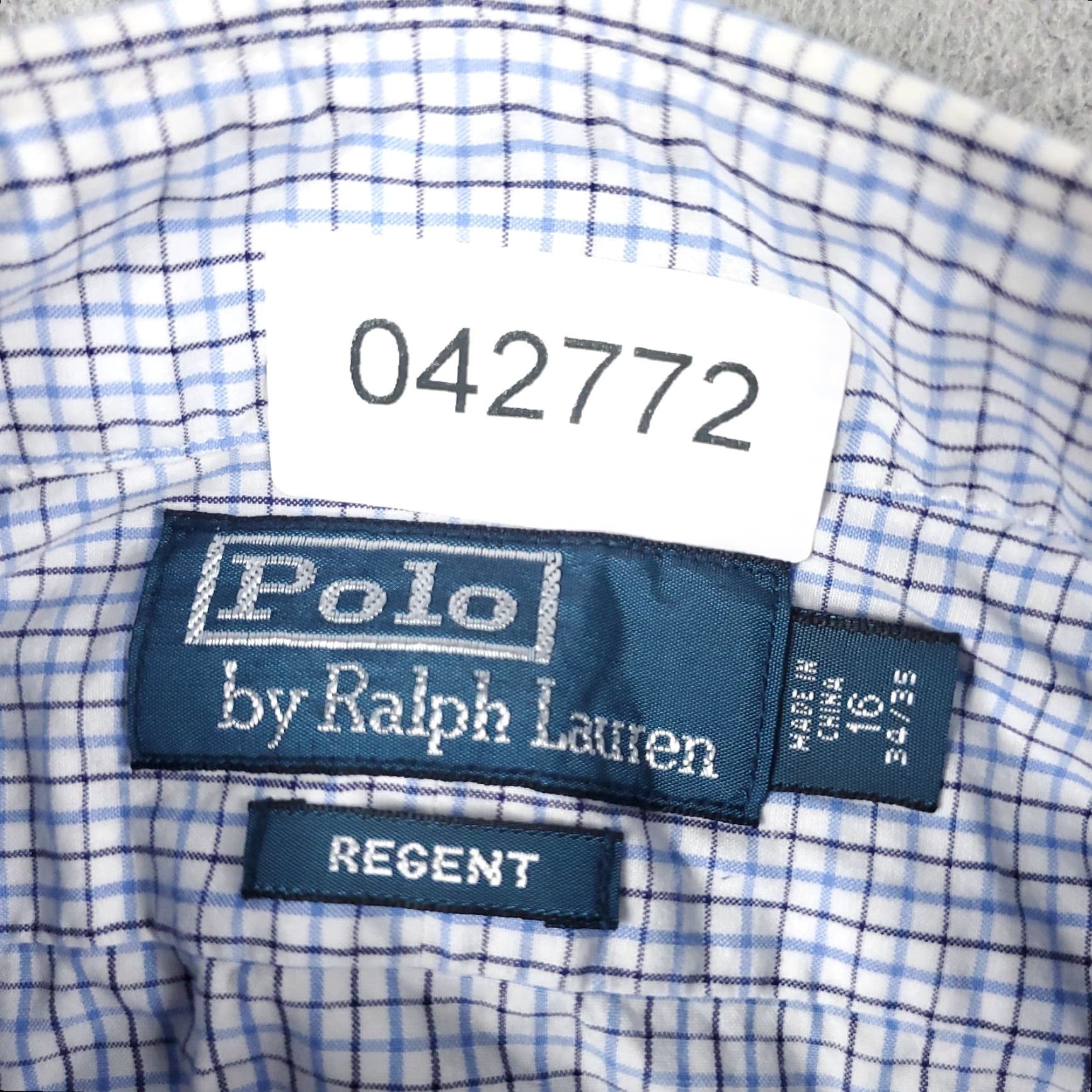 Ralph Lauren Ralph Lauren Dress Shirt Mens 16 Blue Check Long Sleeve Button-Down Size 42R - 6 Thumbnail