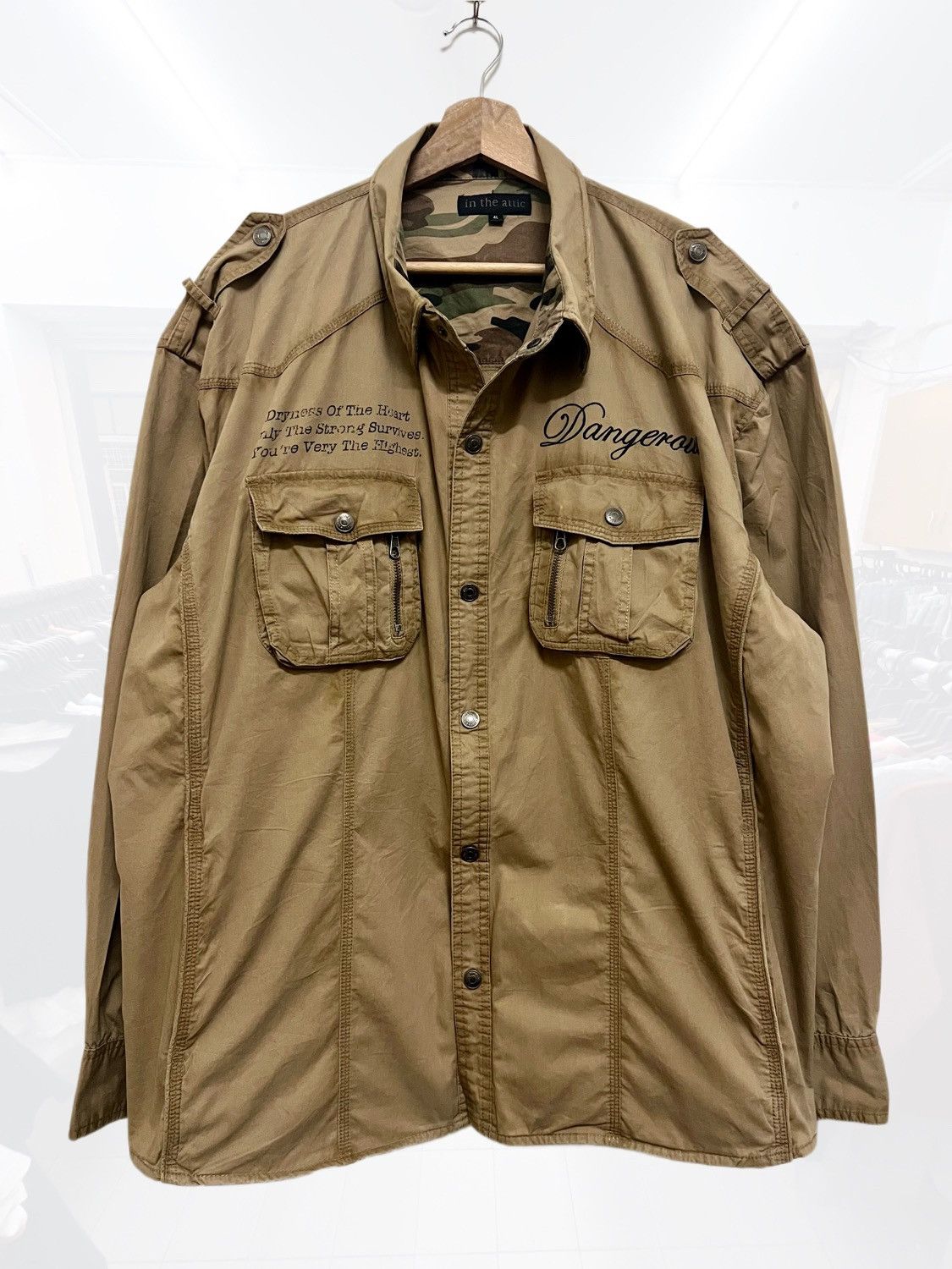 14th Addiction × In The Attic × Share Spirit Homme Y2K In The Attic Western Military Workshirt Shirt Size US XXL / EU 58 / 5 - 1 Thumbnail