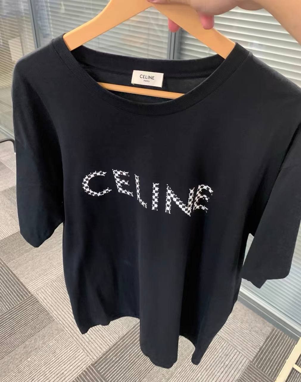 Celine Celine black short sleeve t-shirt with studs Size US M / EU 48-50 / 2 - 1 Thumbnail