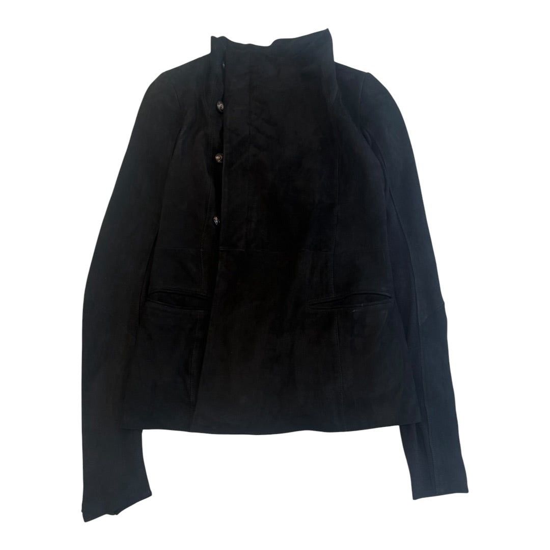 Rick Owens Rick Owens Spring 2010 ‘Release’ Black Calfskin Suede Jacket Size M / US 6-8 / IT 42-44 - 1 Thumbnail