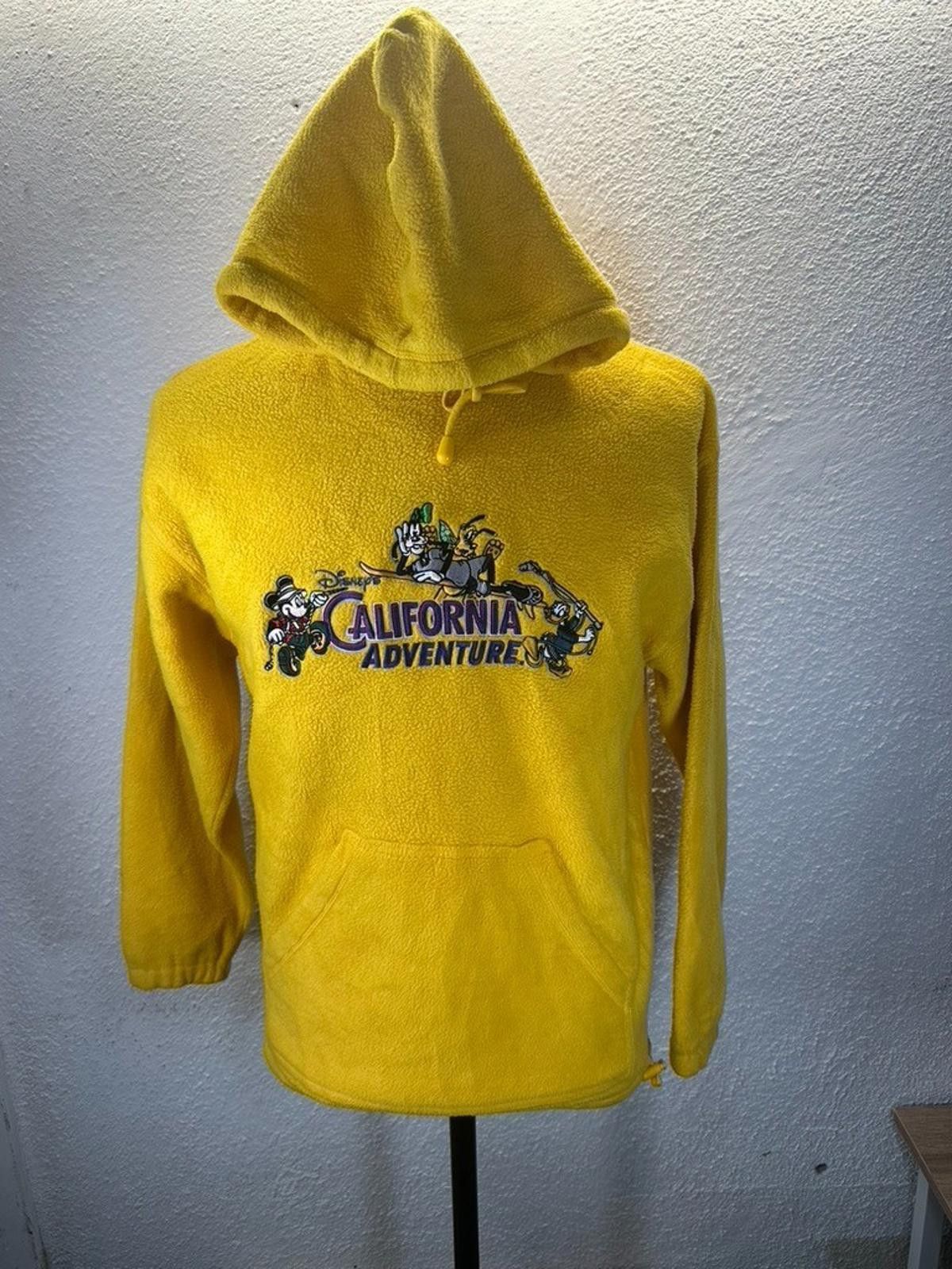 Disney Disney Calif. Adventure XS Embroidered Yellow Fleece Hoodie Size ONE SIZE - 1 Thumbnail